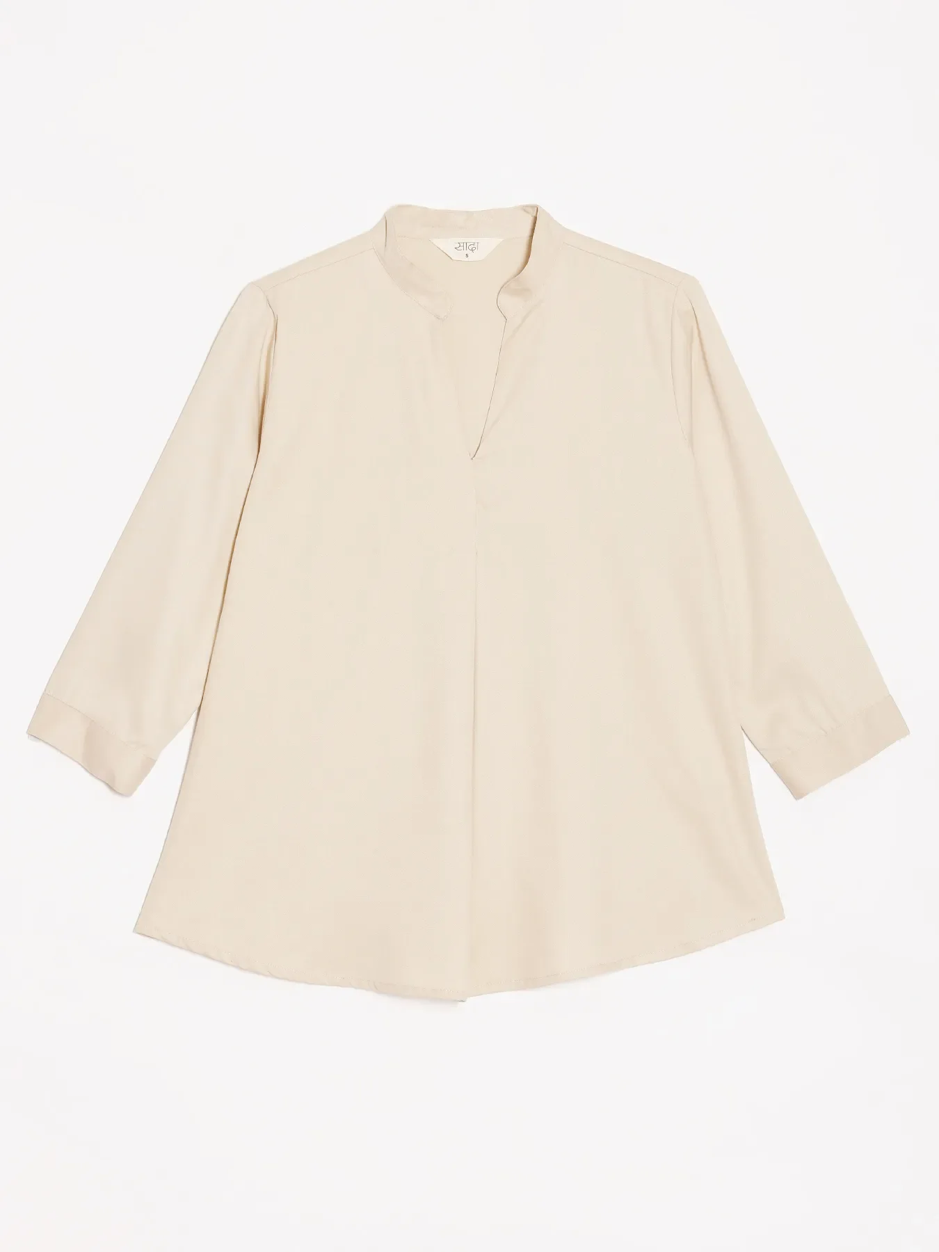 Women Beige Viscose Pleated Top - Image 12