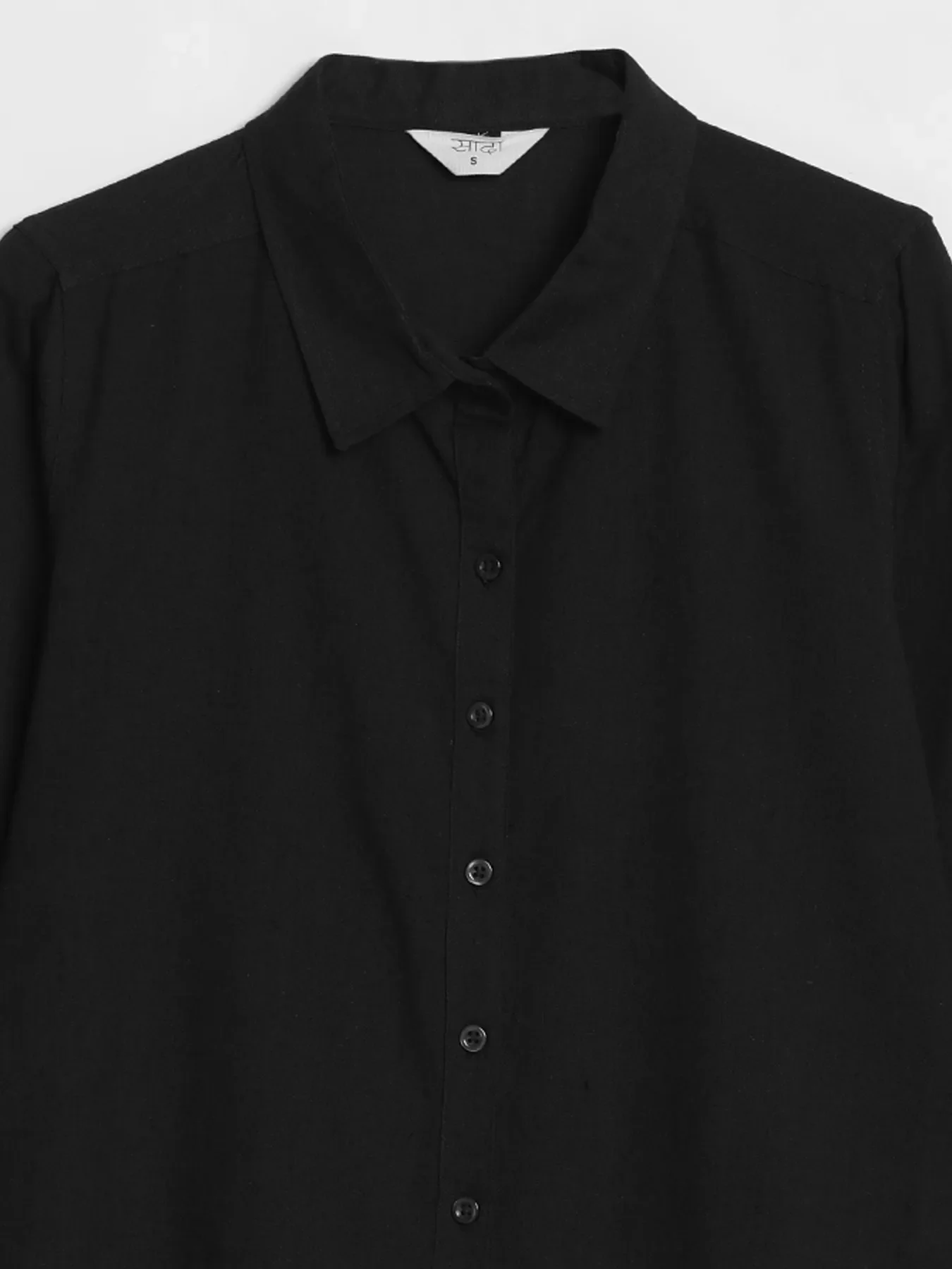 Women Black Airy-Linen Shirt - Image 15