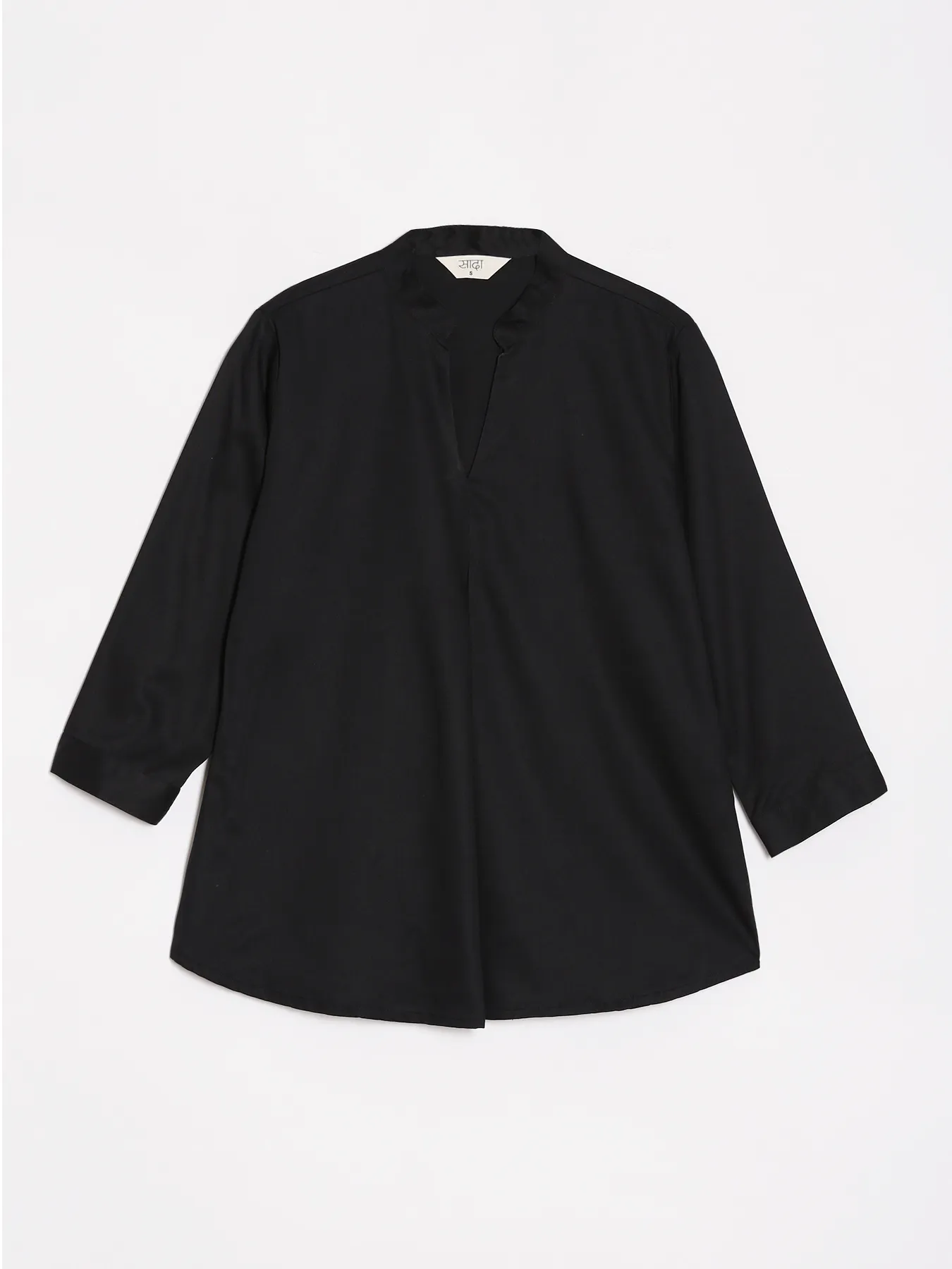 Women Black Viscose Pleated Top - Image 12
