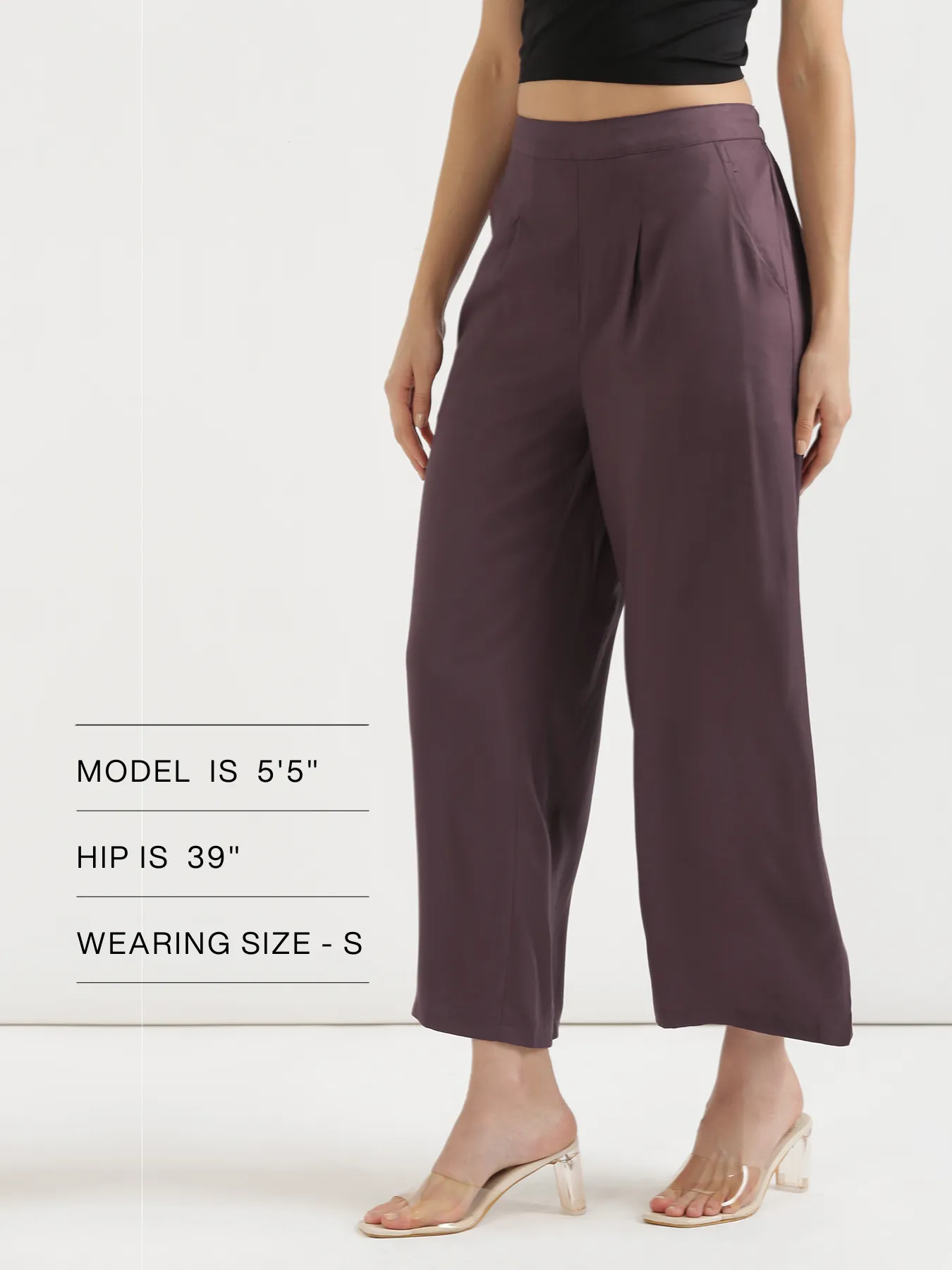 Women Brinjal Viscose Palazzo Pant - Image 13