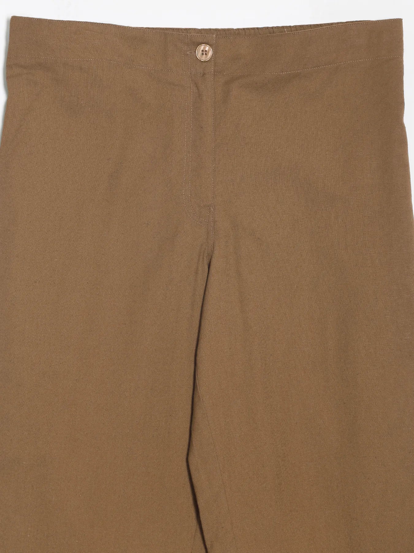 Women Coffee Brown Airy Linen Straight Pants - Image 14