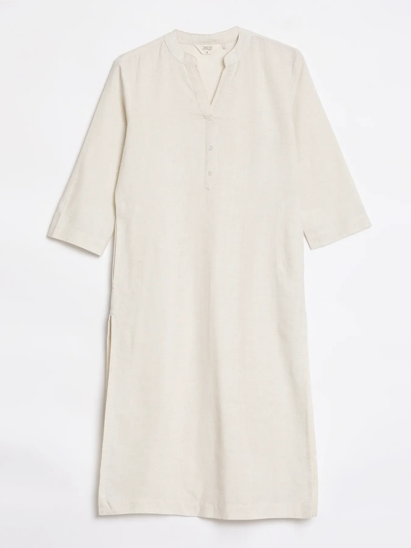 Women Ecru Airy Linen Long Kurta - Image 14