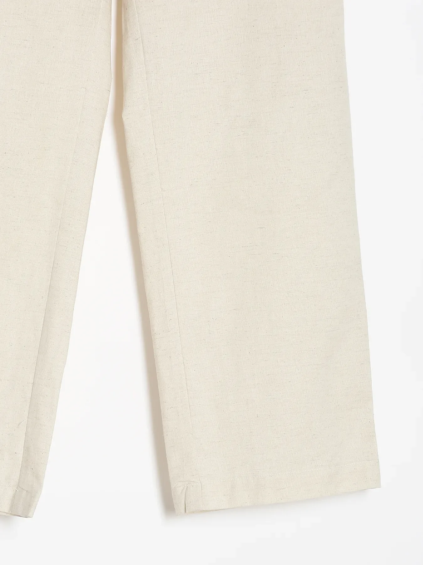 Women Ecru Airy Linen Straight Pants - Image 16