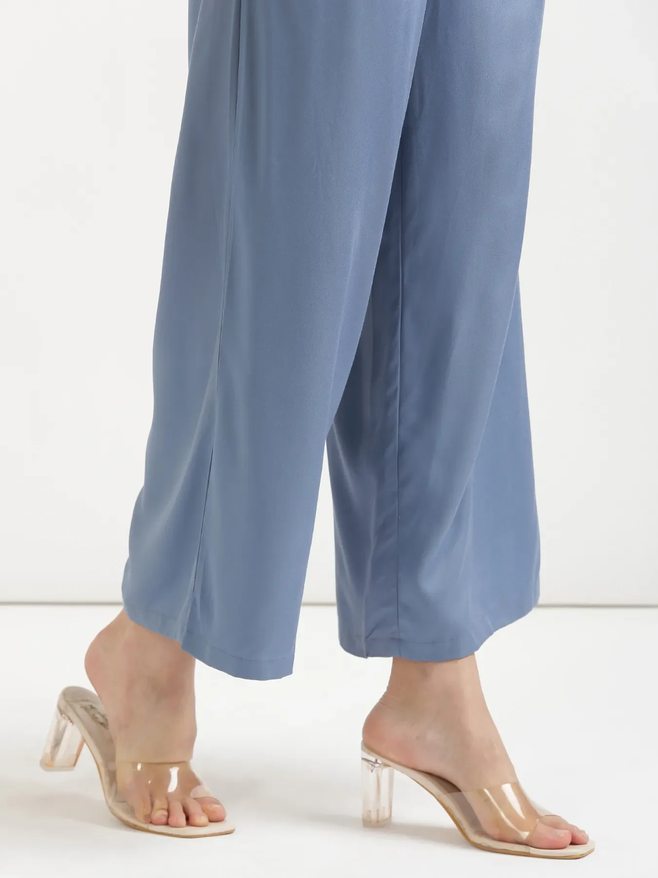 Women English Blue Viscose Palazzo Pant - Image 12