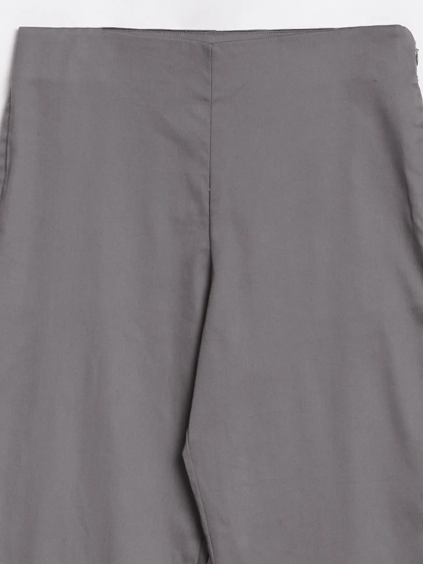 Women German Grey Straight Fit Formal Pants - Image 12