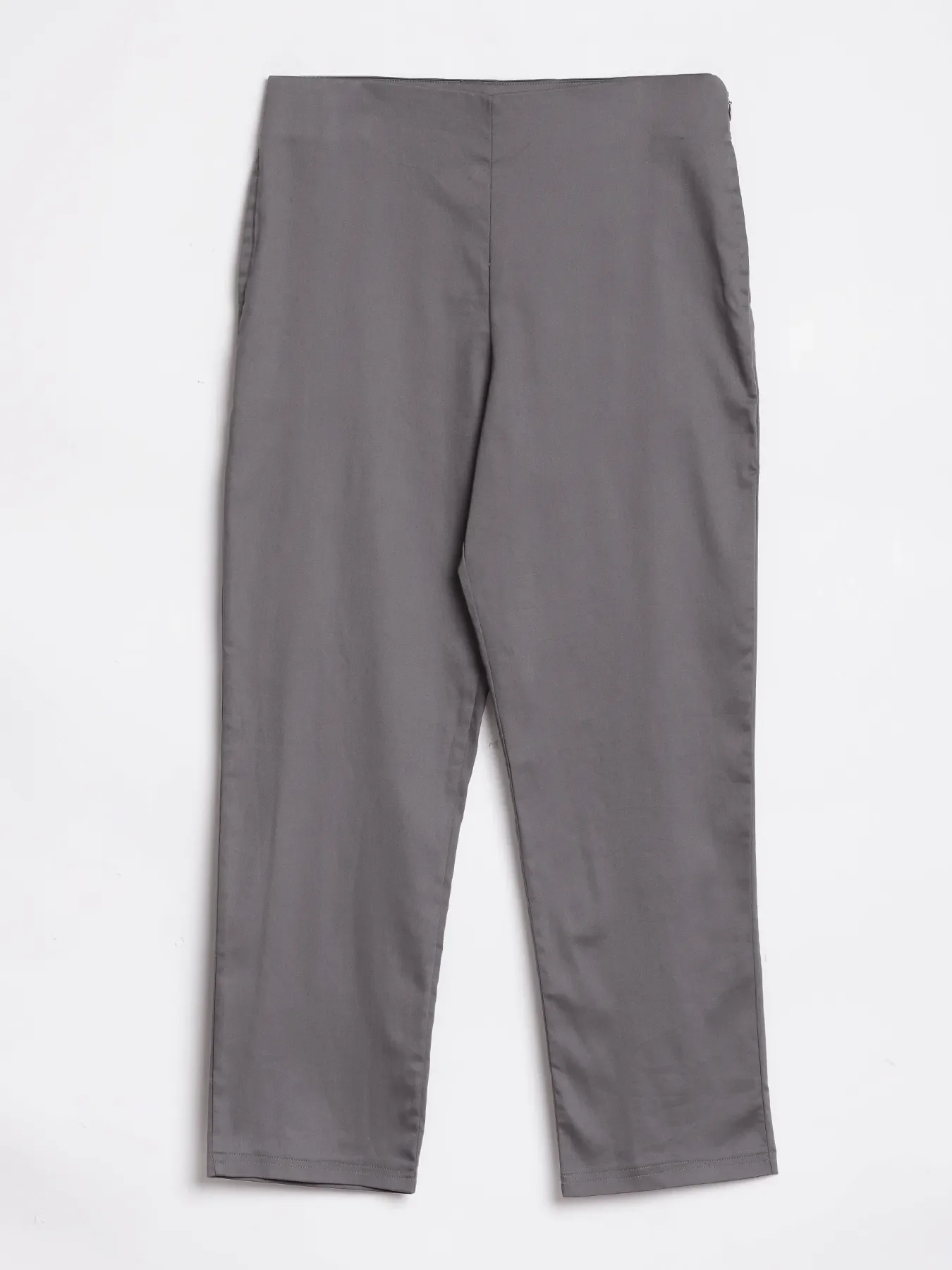Women German Grey Straight Fit Formal Pants - Image 13