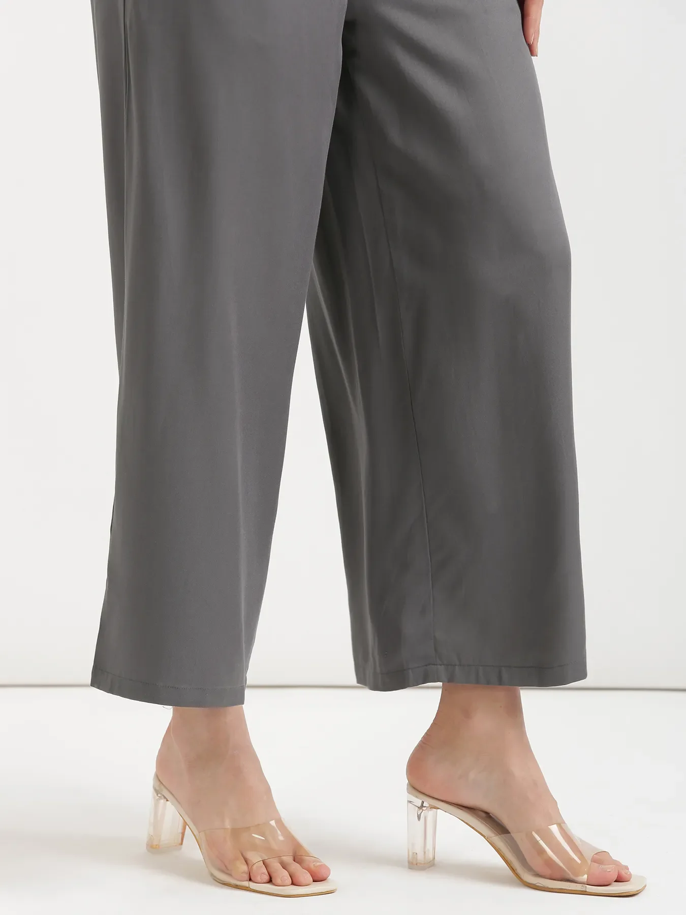 Women Grey Viscose Palazzo Pant - Image 12