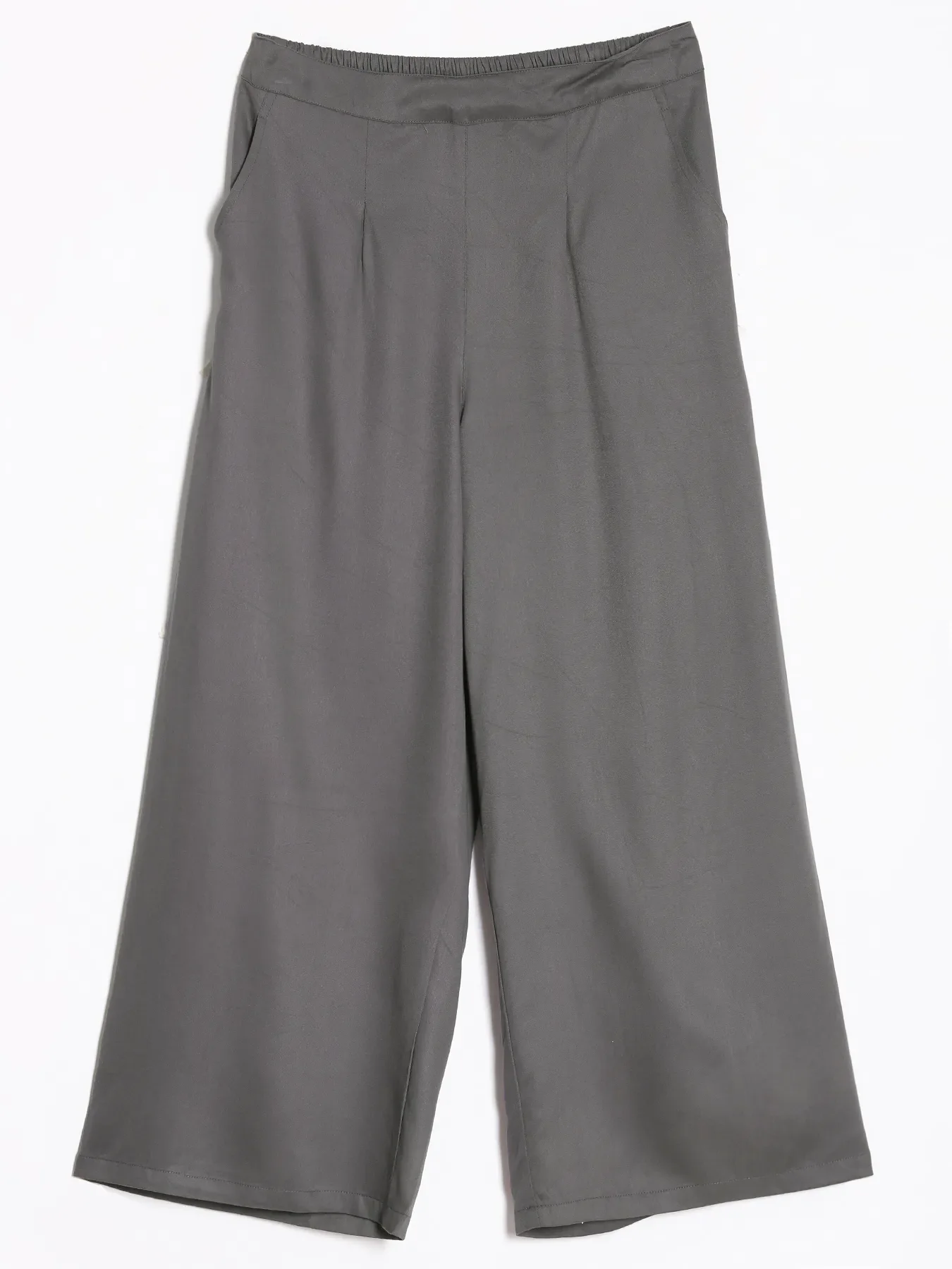 Women Grey Viscose Palazzo Pant - Image 13