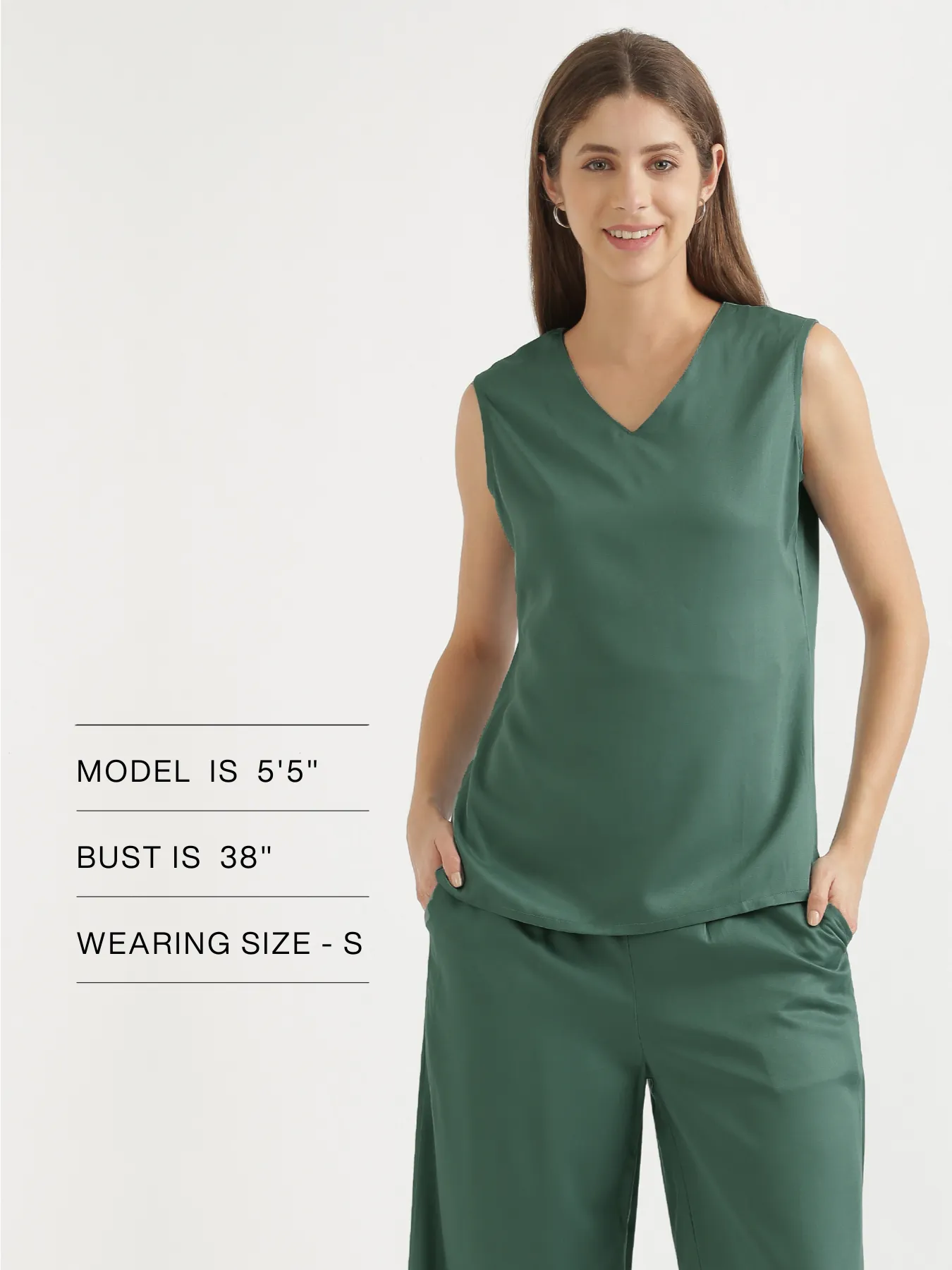 Women Jade V-Neck Sleeveless Top - Image 13