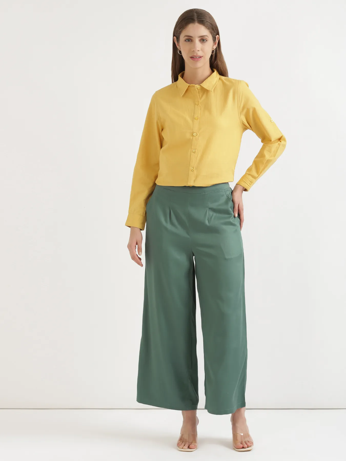 Women Jade Viscose Palazzo Pant - Image 3