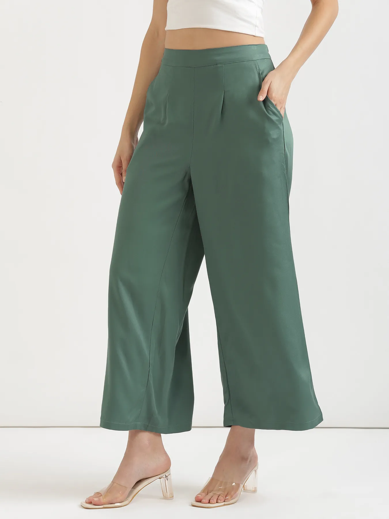 Women Jade Viscose Palazzo Pant - Image 4