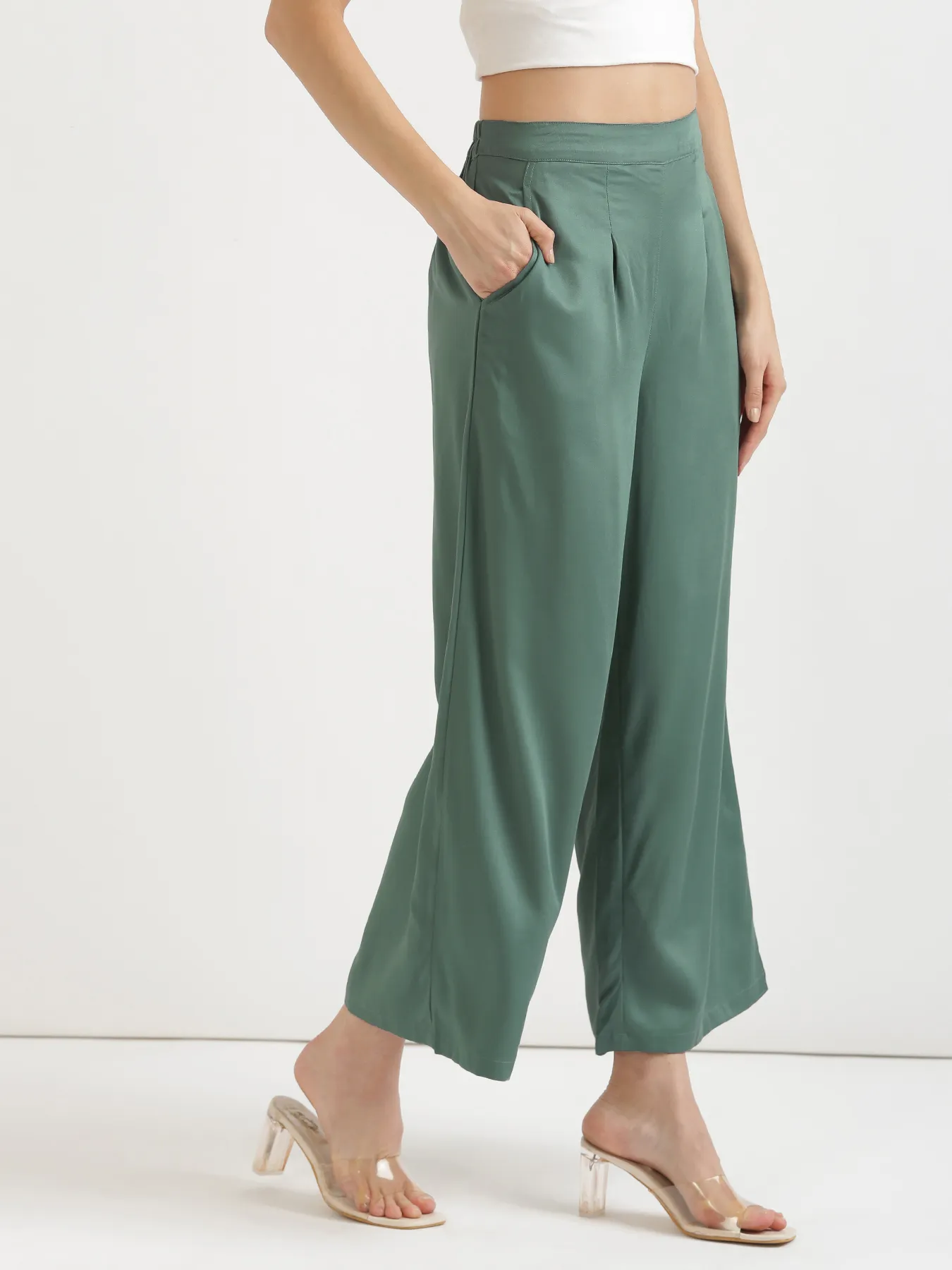 Women Jade Viscose Palazzo Pant - Image 8