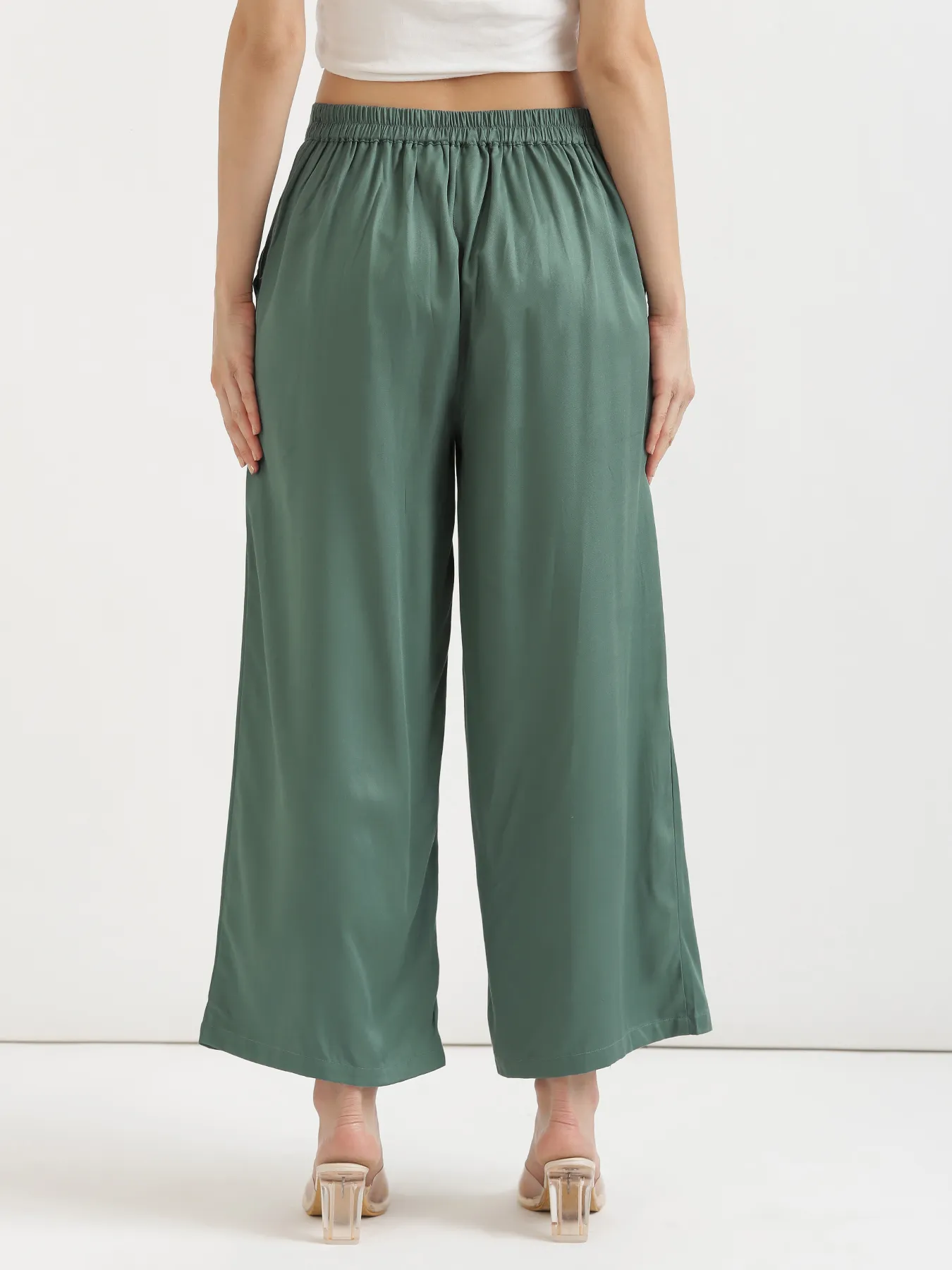 Women Jade Viscose Palazzo Pant - Image 9