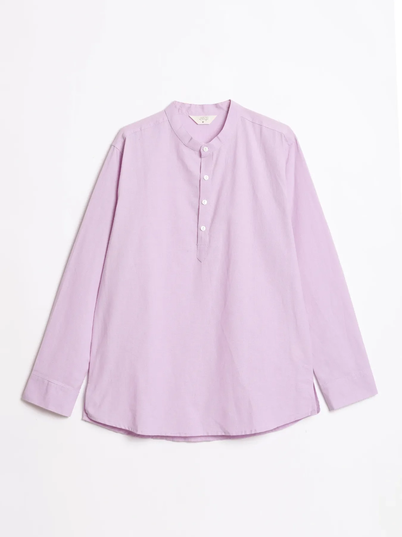 Men Lilac Airy Linen Short Kurta - Image 13