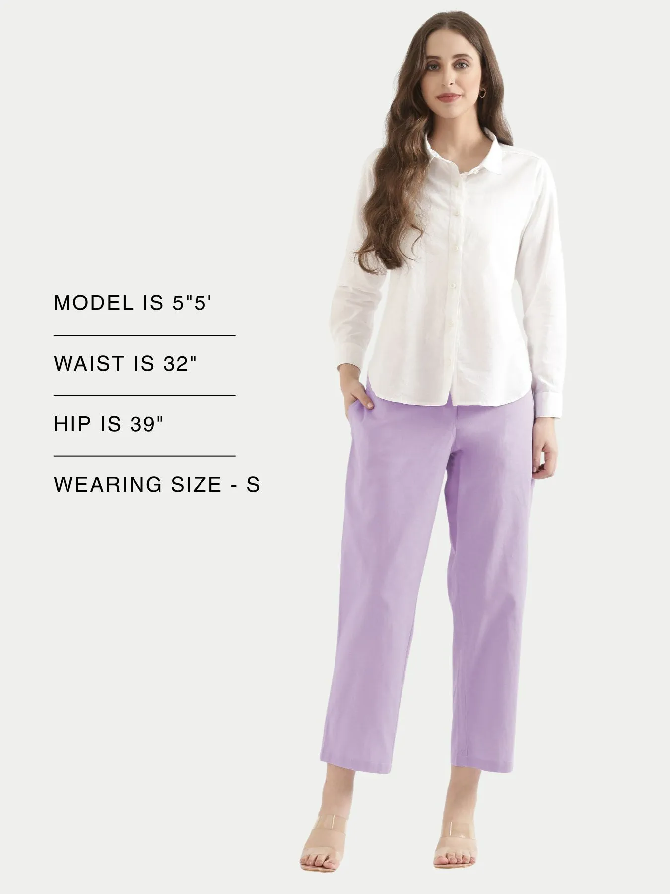Women Lilac Airy Linen Straight Pants - Image 15