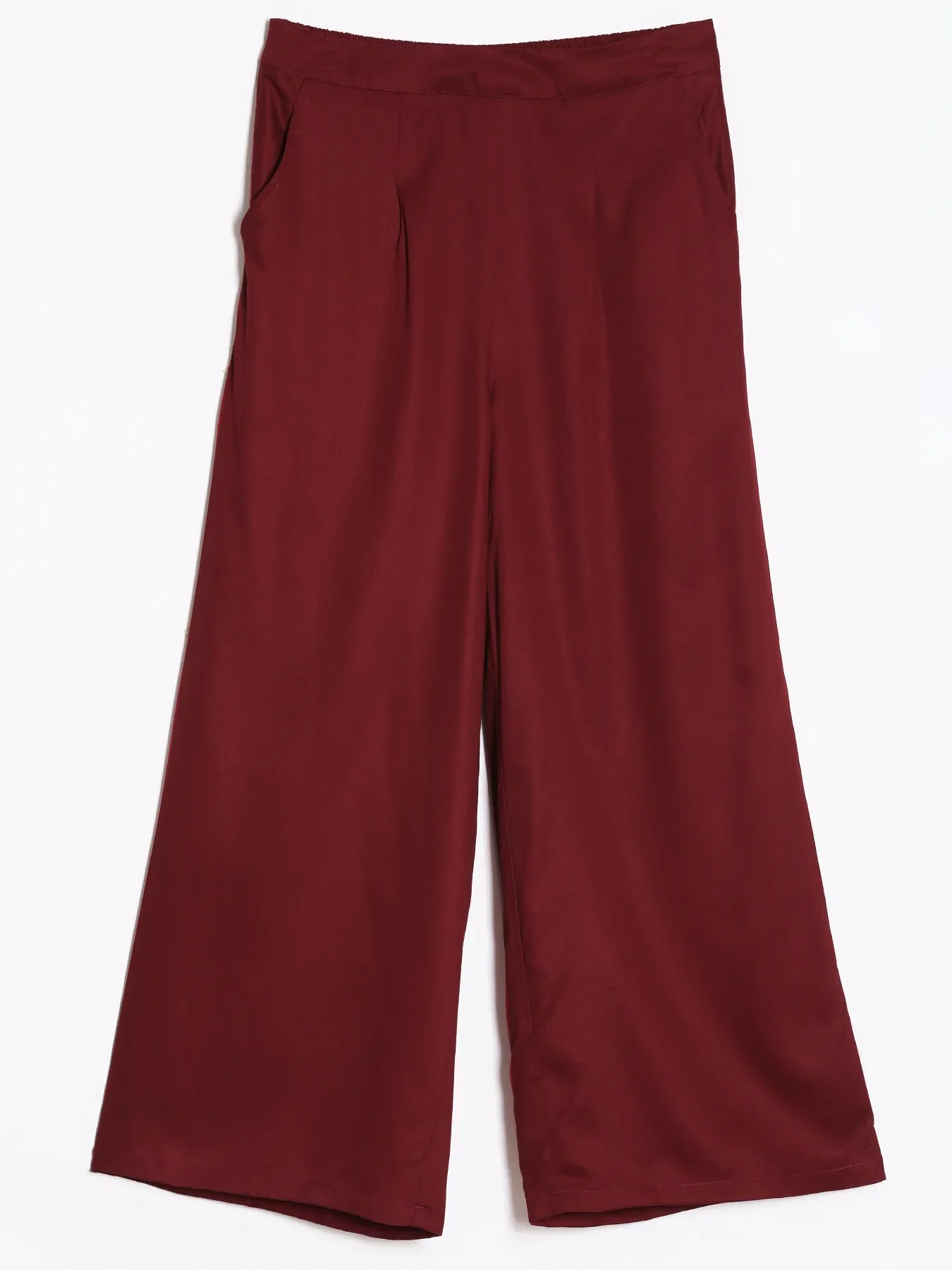 Women Maroon Viscose Palazzo Pant - Image 13