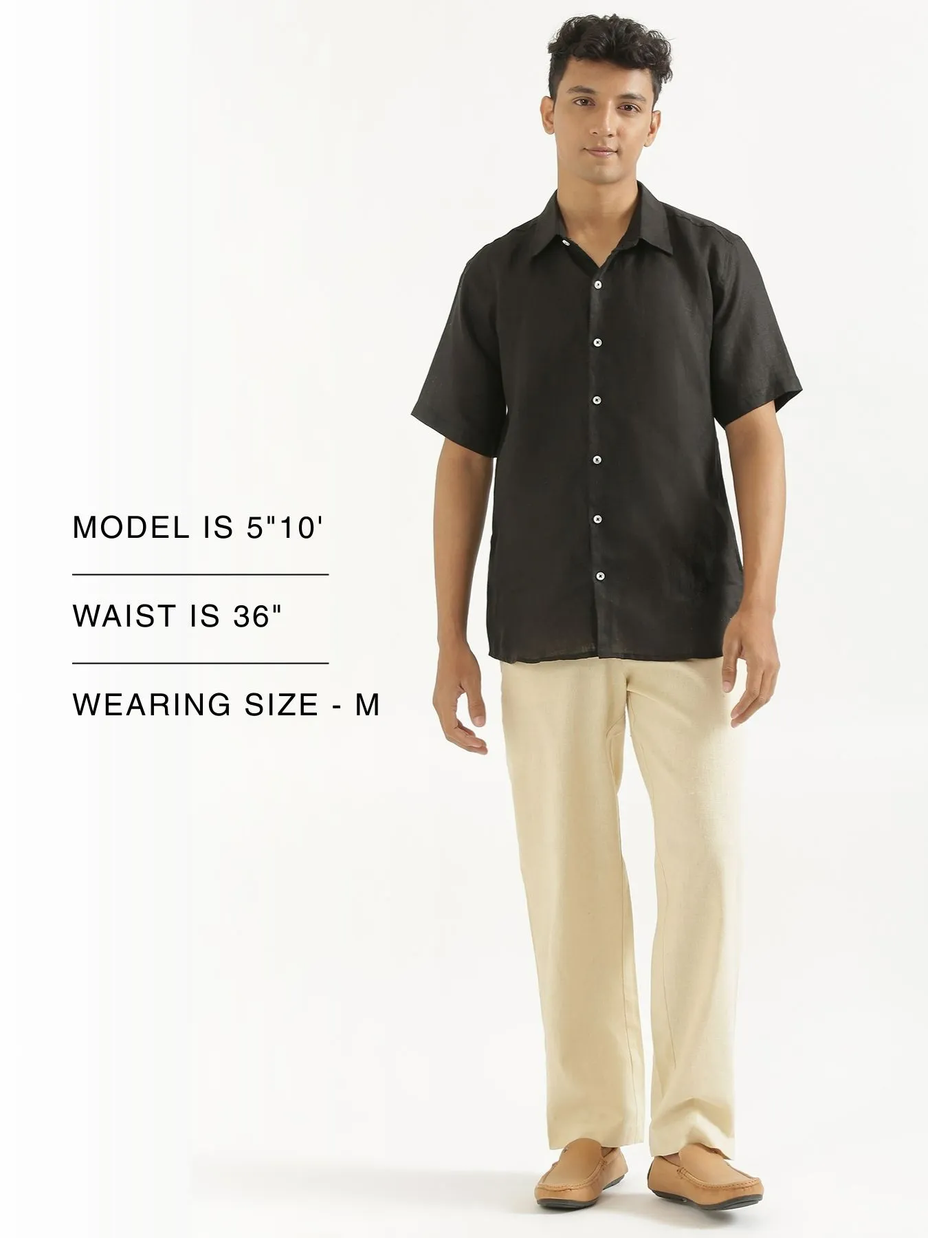 Men Beige Linen Blend Straight Pant - Image 13