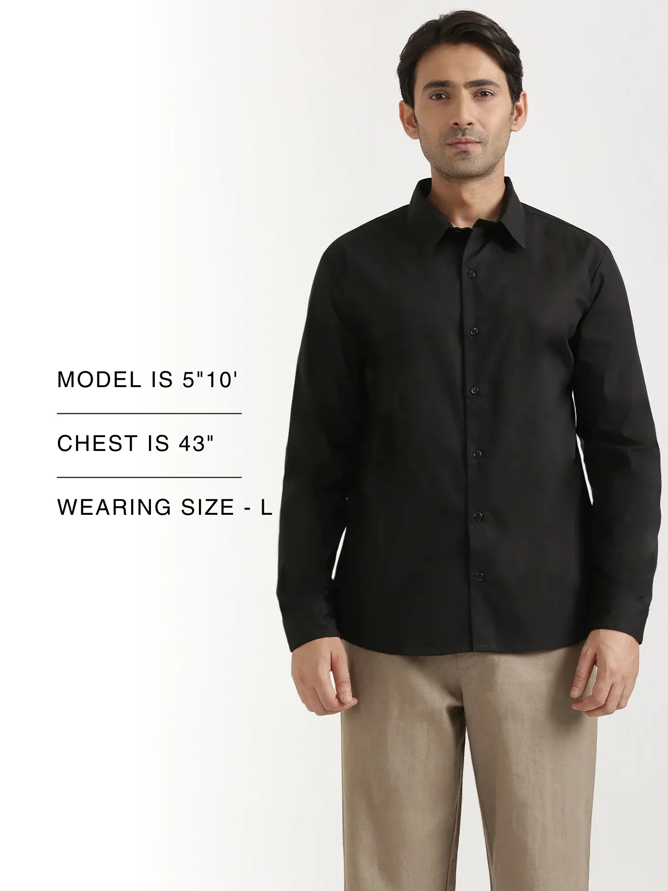 Men Black Better Cotton Full Sleeve Shirt - Image 16