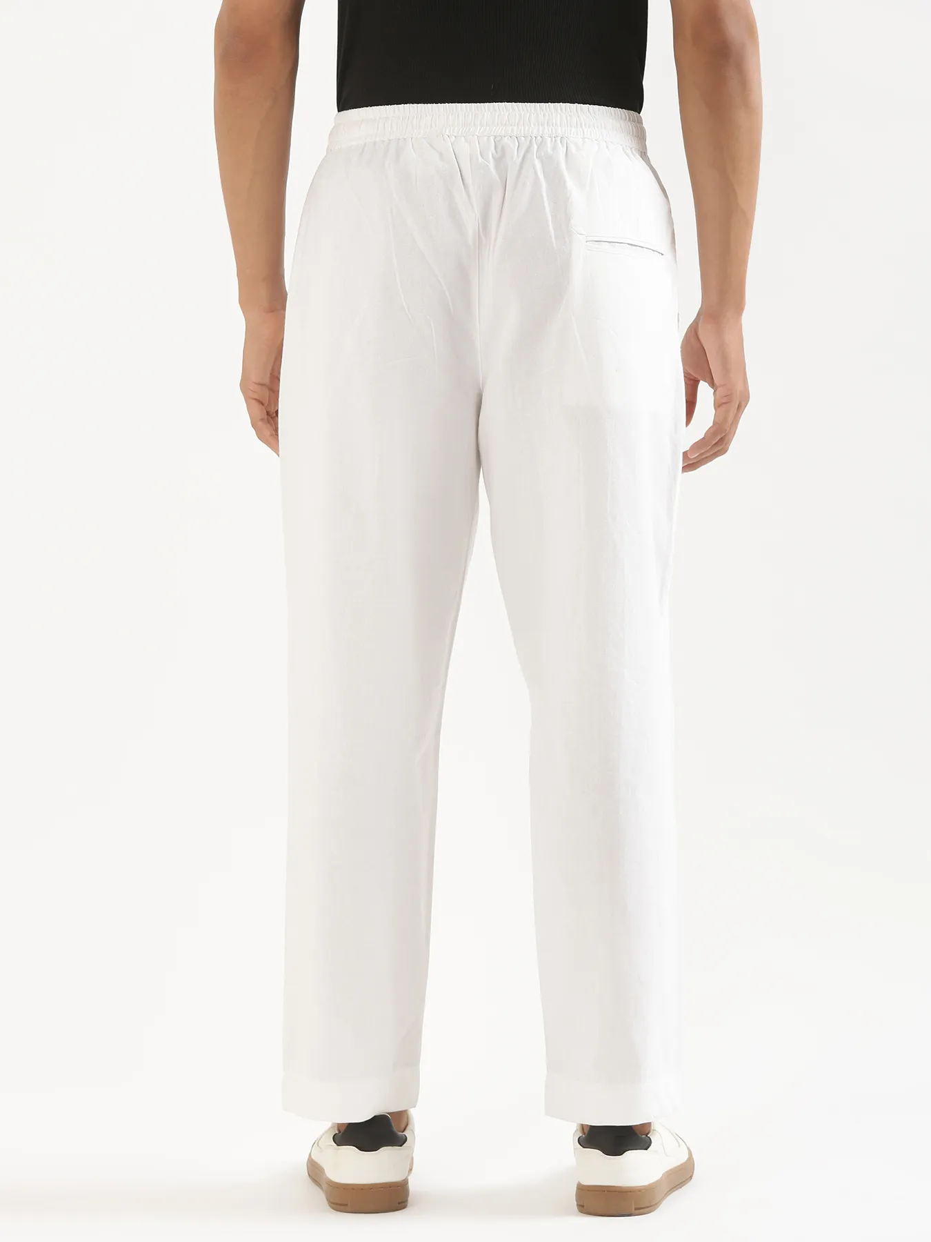 Men White Cotton Pant - Image 6