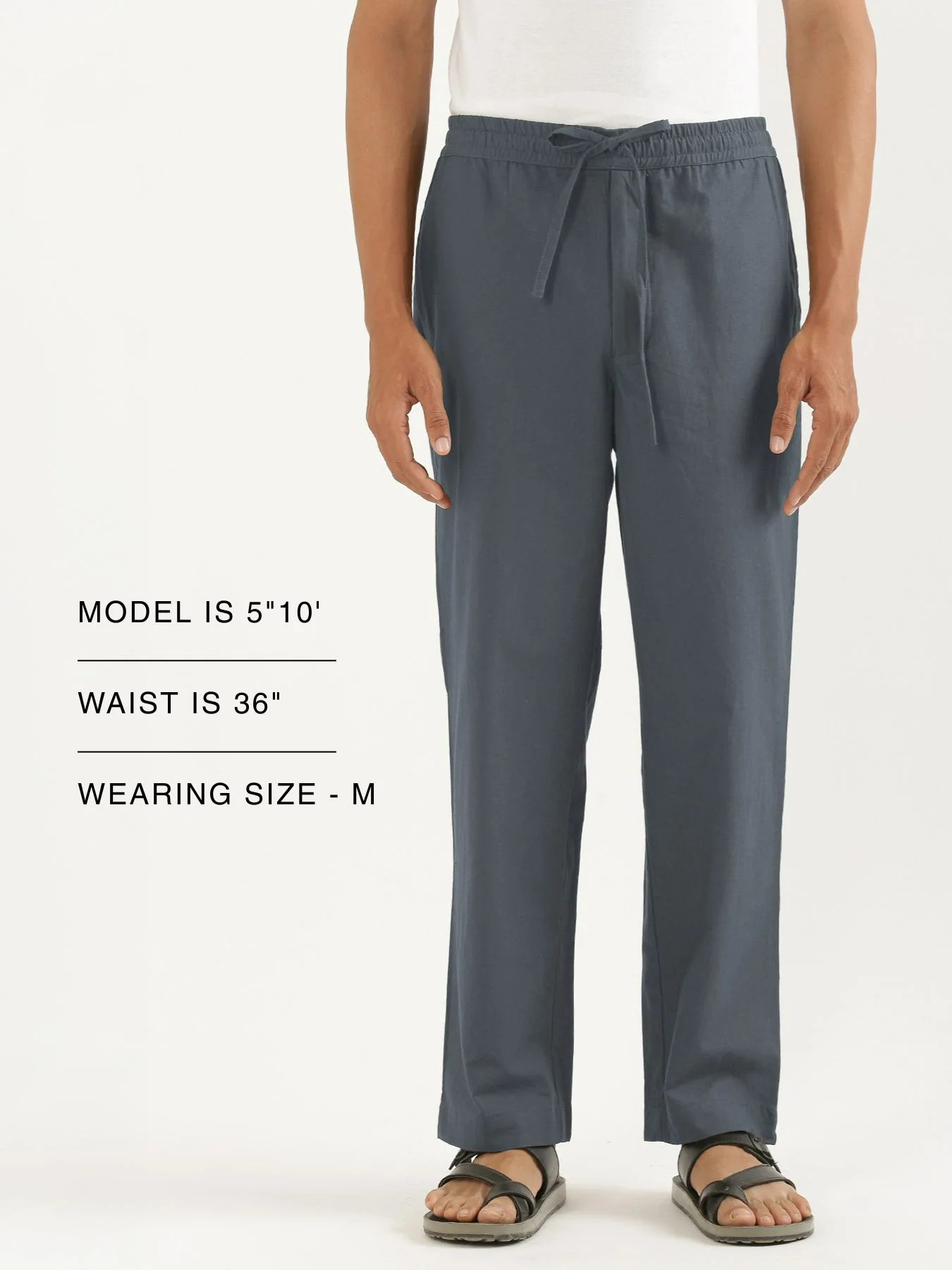 Men Cement Grey Cotton Pant - Image 13
