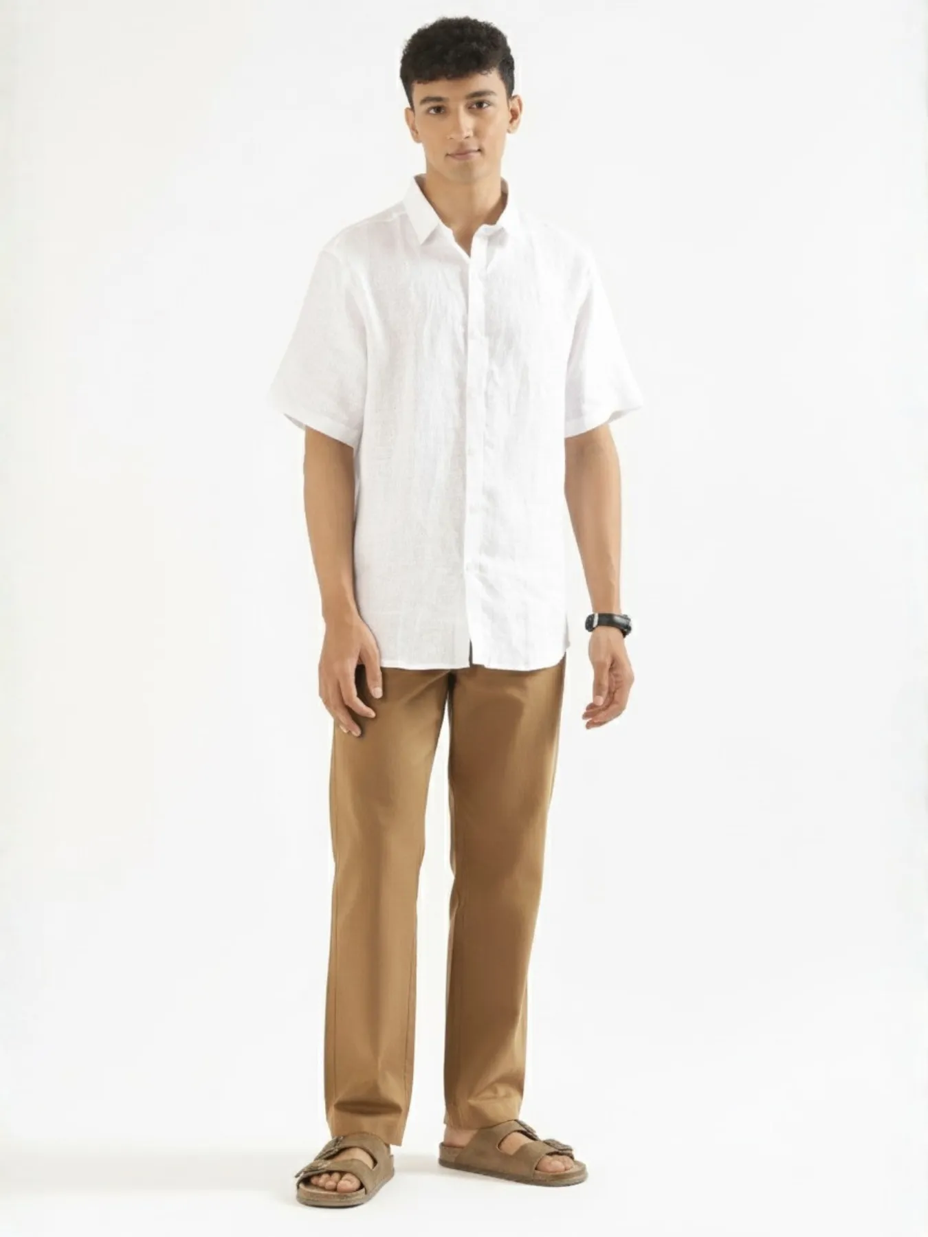 Men Coffee Brown Cotton Pant - Image 3