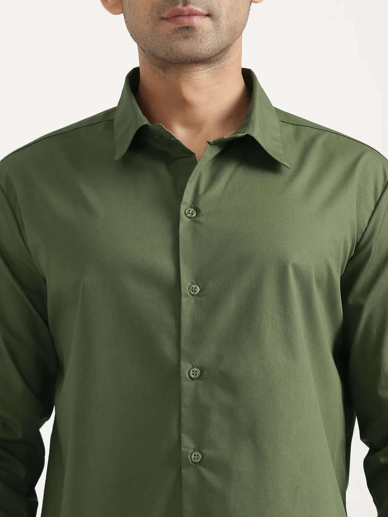 Men Forest Green Better Cotton Full Sleeve Shirt - Image 7