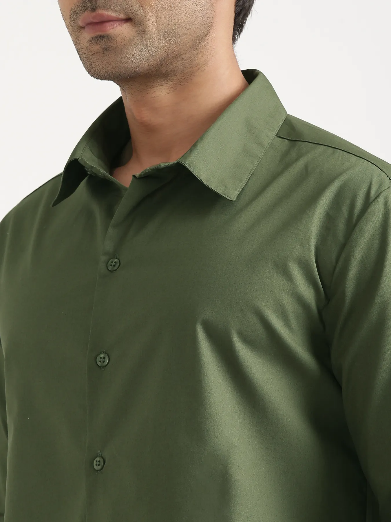 Men Forest Green Better Cotton Full Sleeve Shirt - Image 8