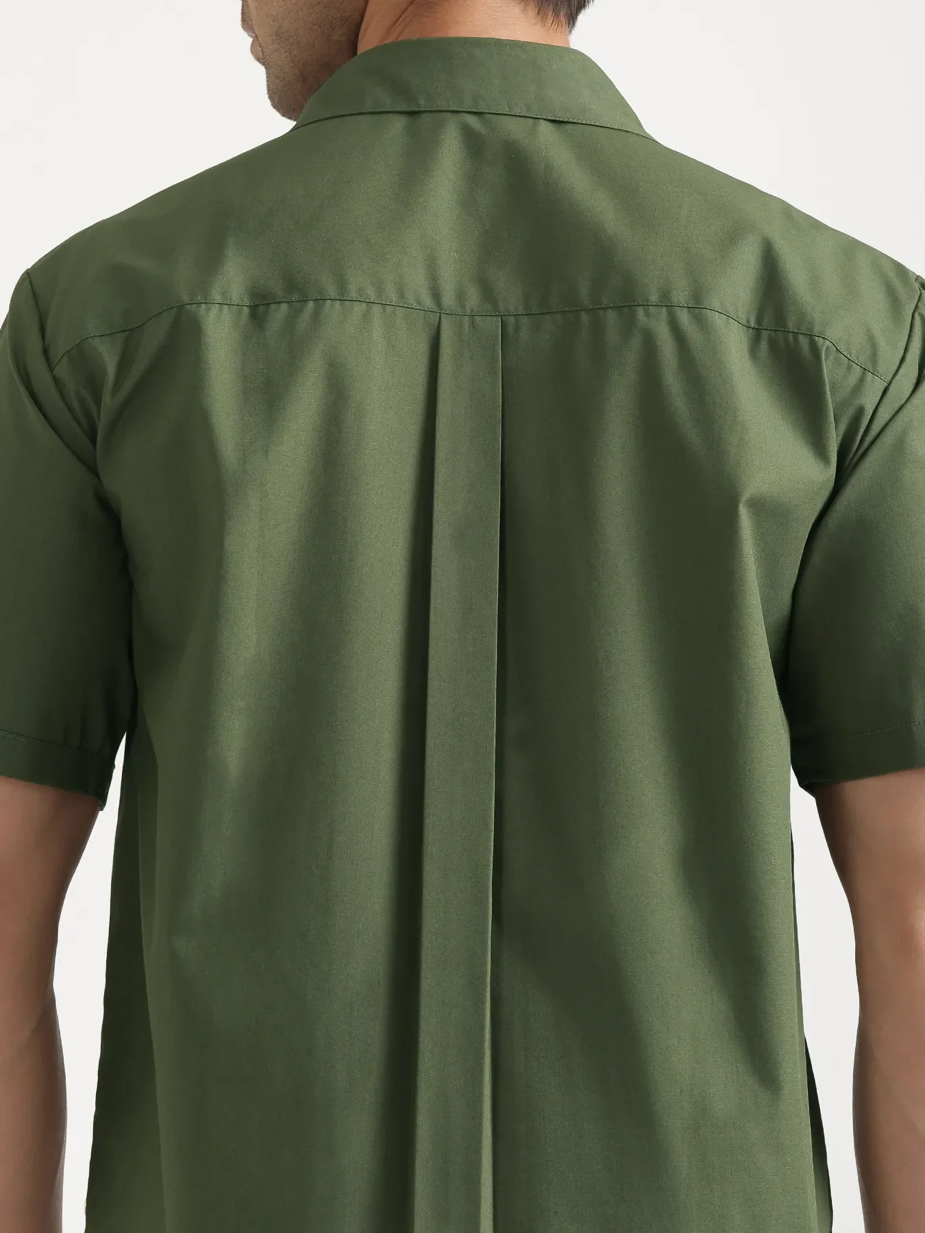 Men Forest Green Better Cotton Short Sleeve Shirt - Image 11