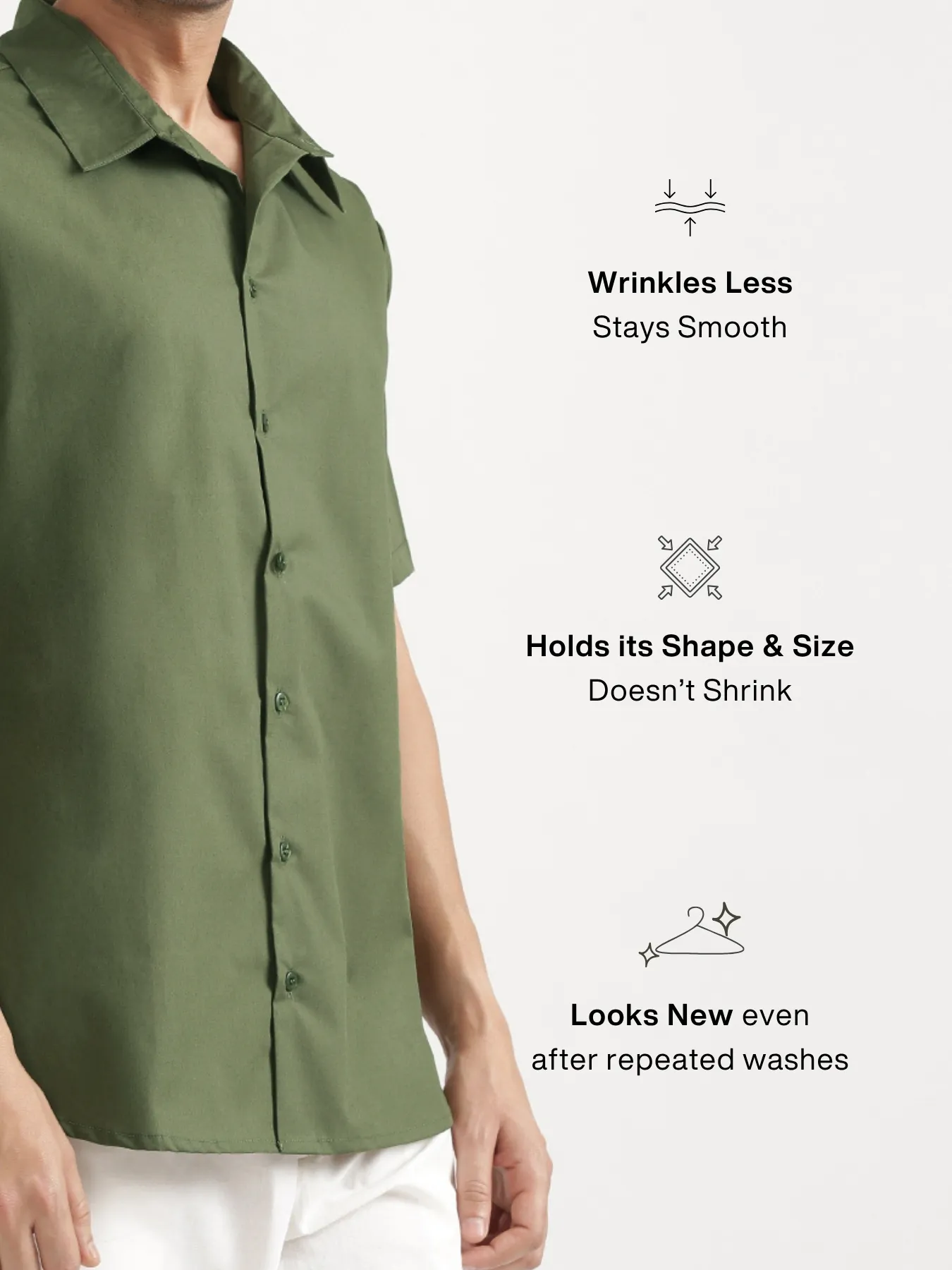 Men Forest Green Better Cotton Short Sleeve Shirt - Image 4