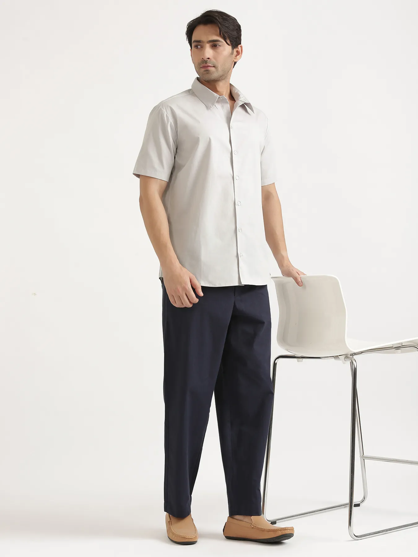 Men Light Grey Better Cotton Short Sleeve Shirt - Image 15