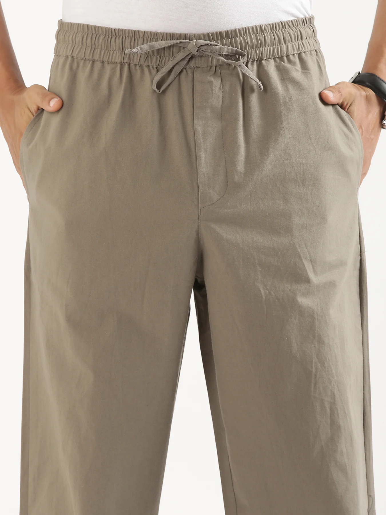 Men Grey Cotton Pant - Image 11