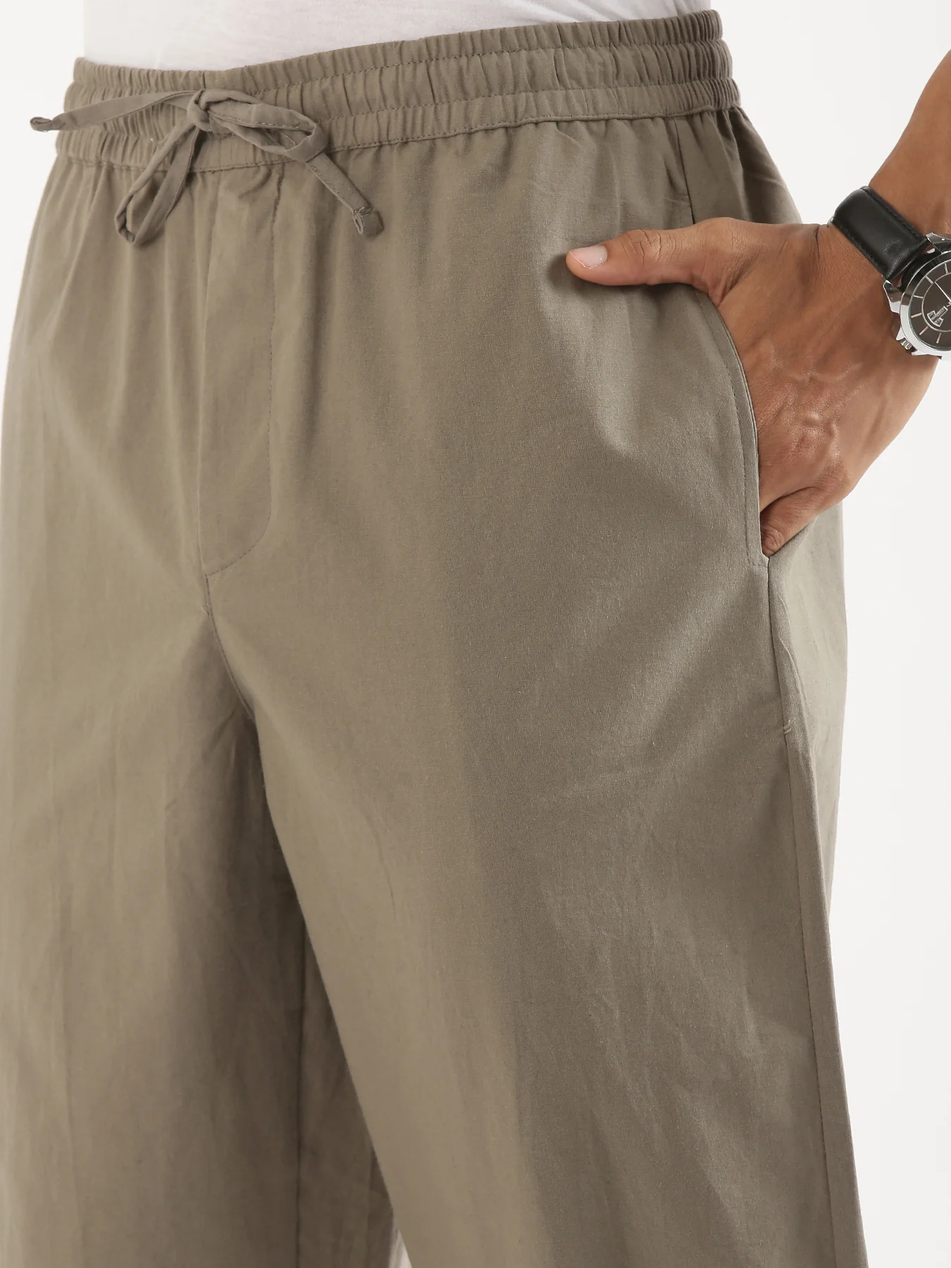 Men Grey Cotton Pant - Image 12