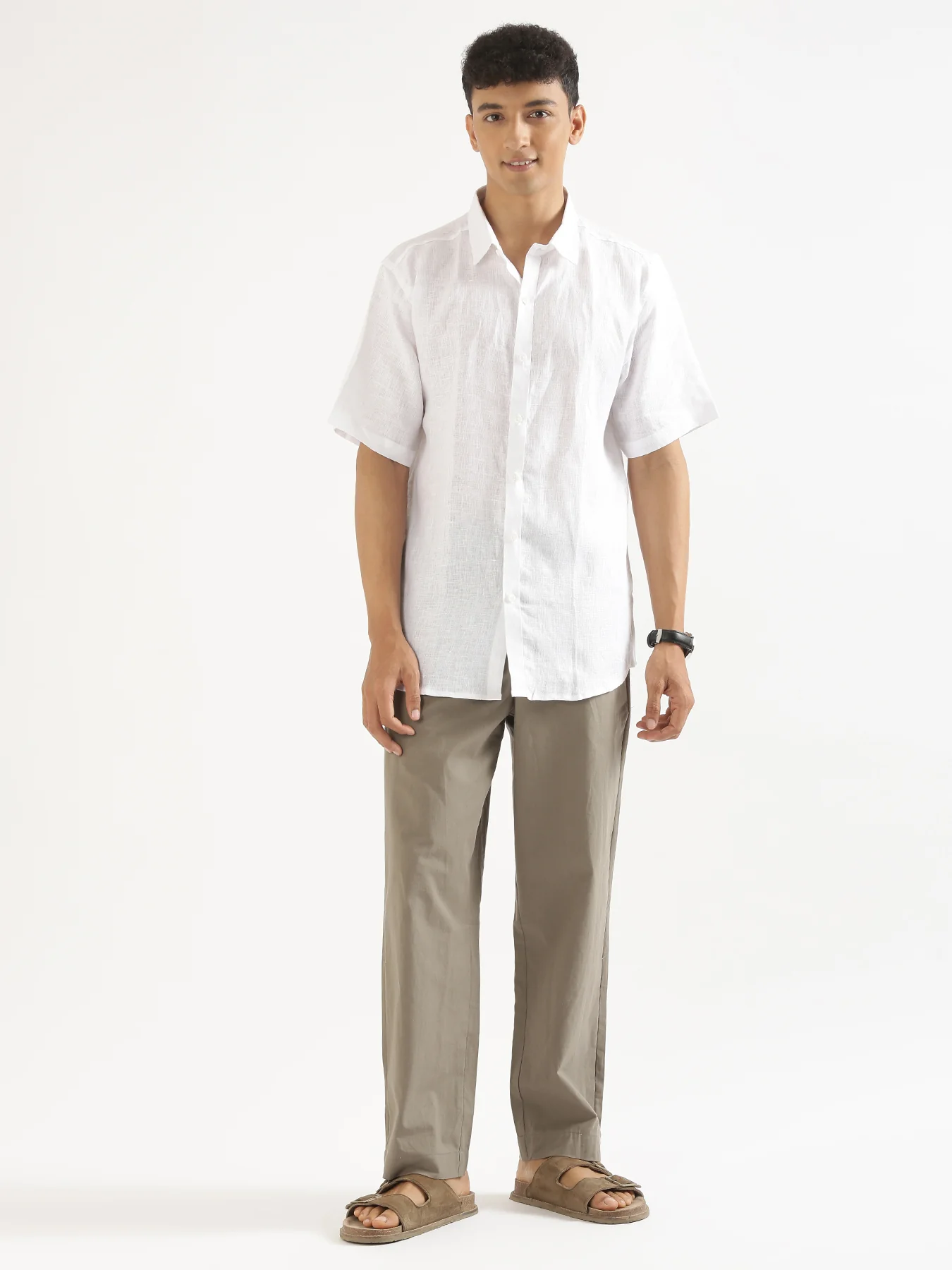 Men Grey Cotton Pant - Image 3