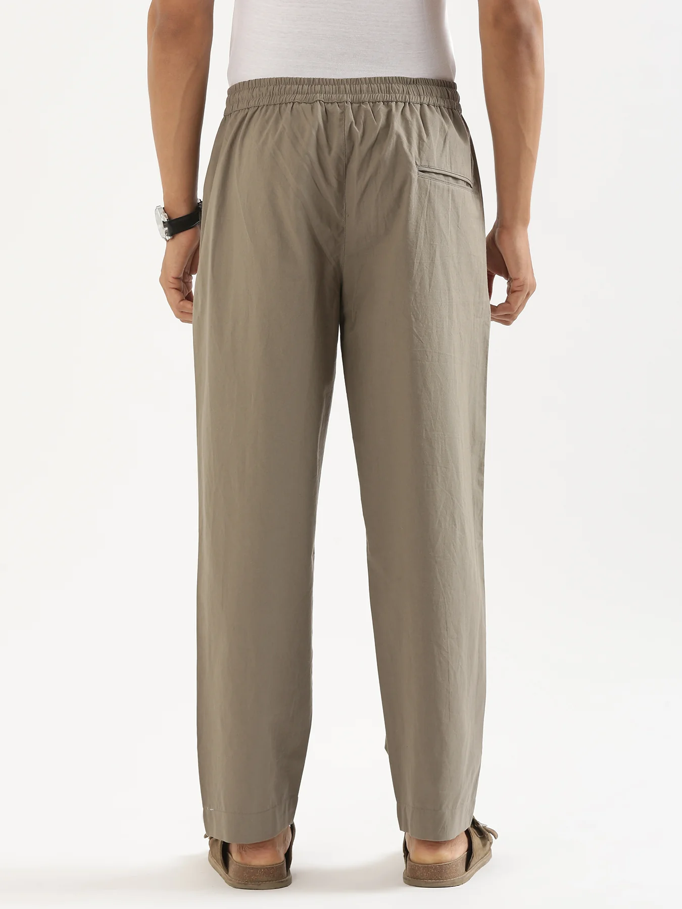 Men Grey Cotton Pant - Image 6
