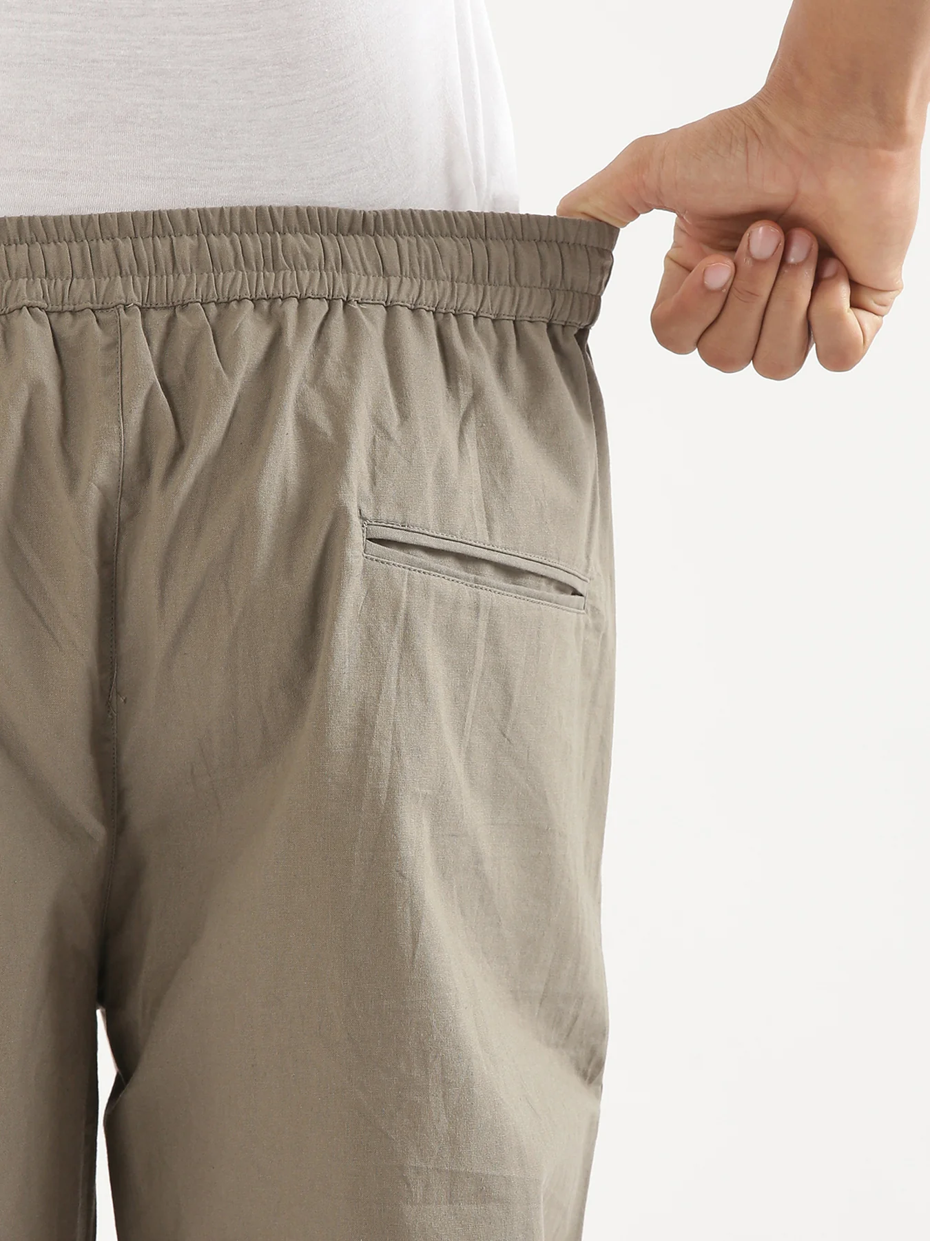 Men Grey Cotton Pant - Image 9