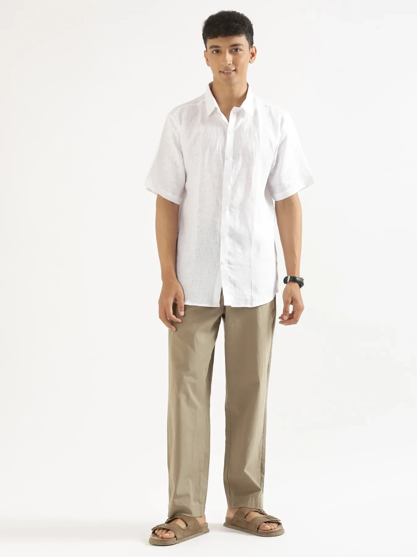 Men Khakhi Cotton Pant - Image 3