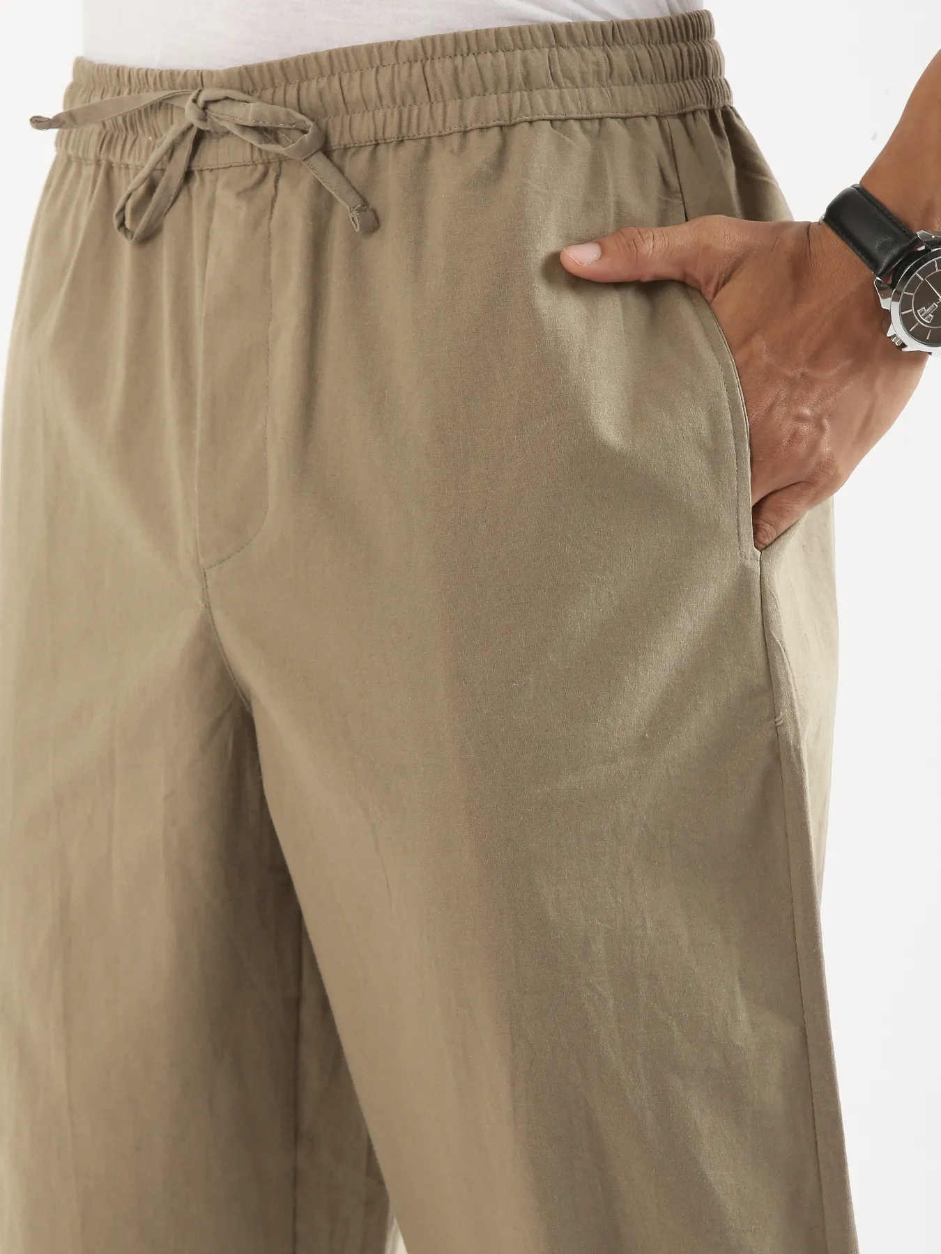 Men Khakhi Cotton Pant - Image 7