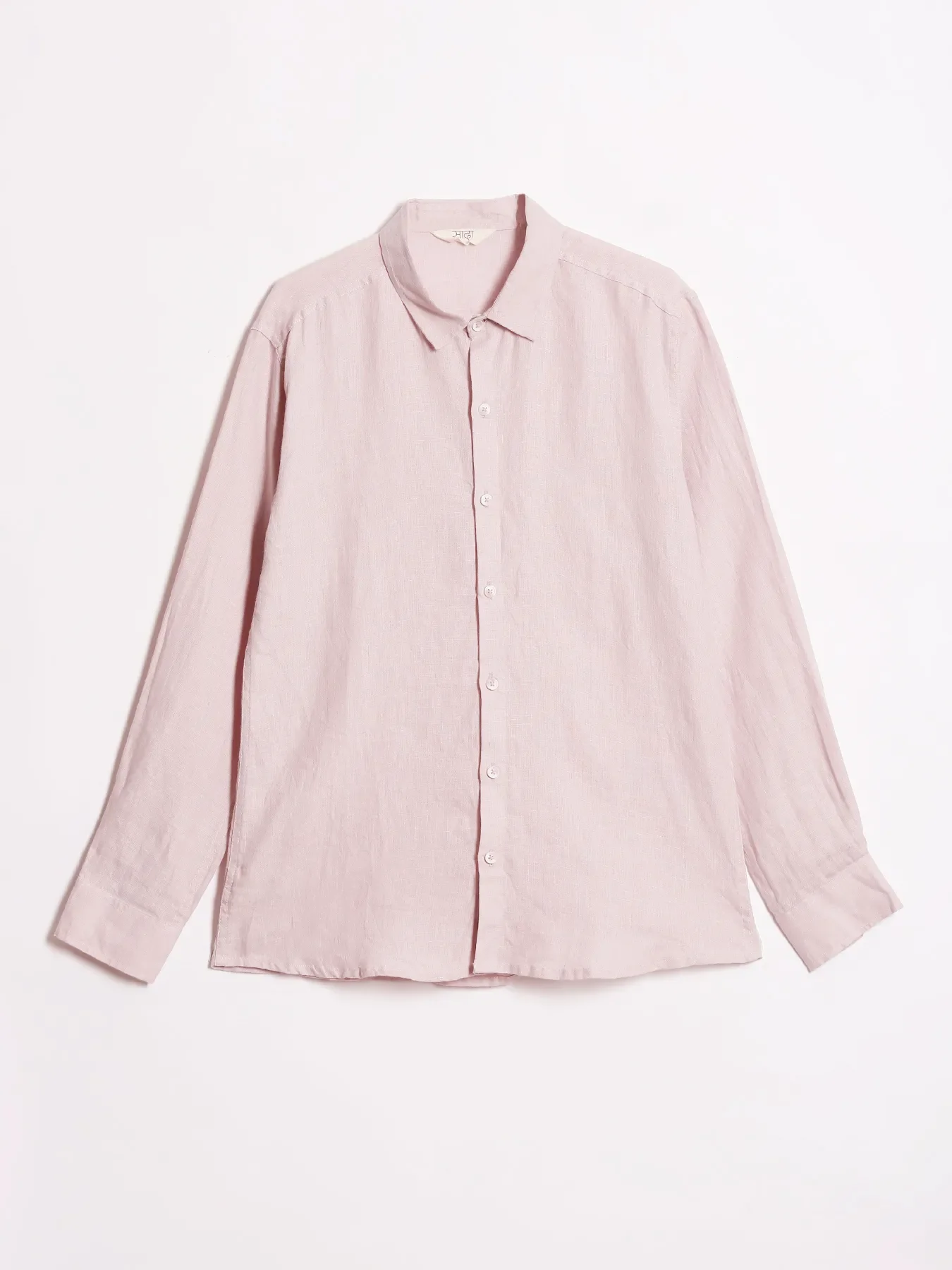 Men Light Pink Pure Linen Full Sleeve Shirt - Image 13