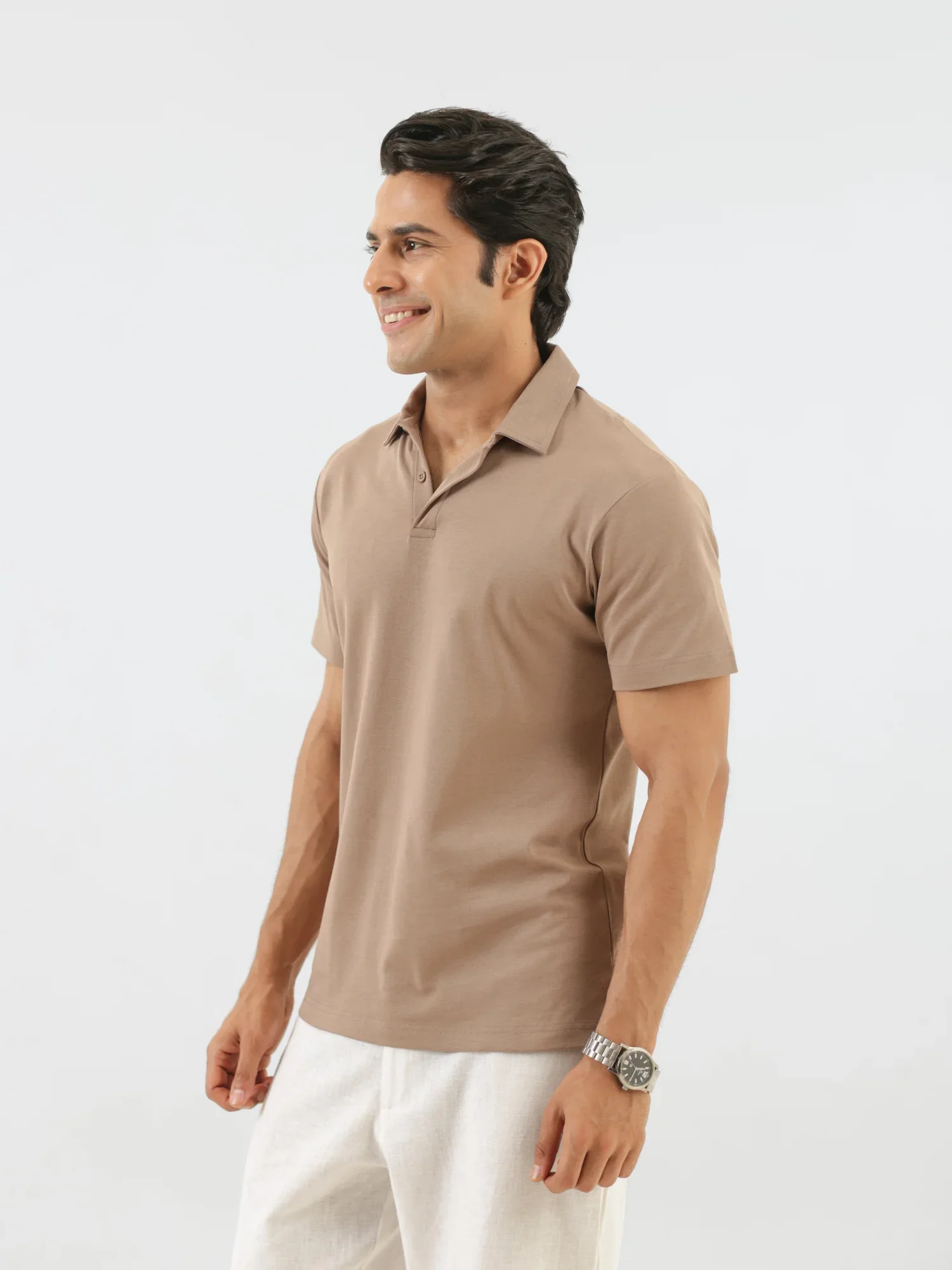 Men Mesa Taupe Polo T-shirt - Image 5