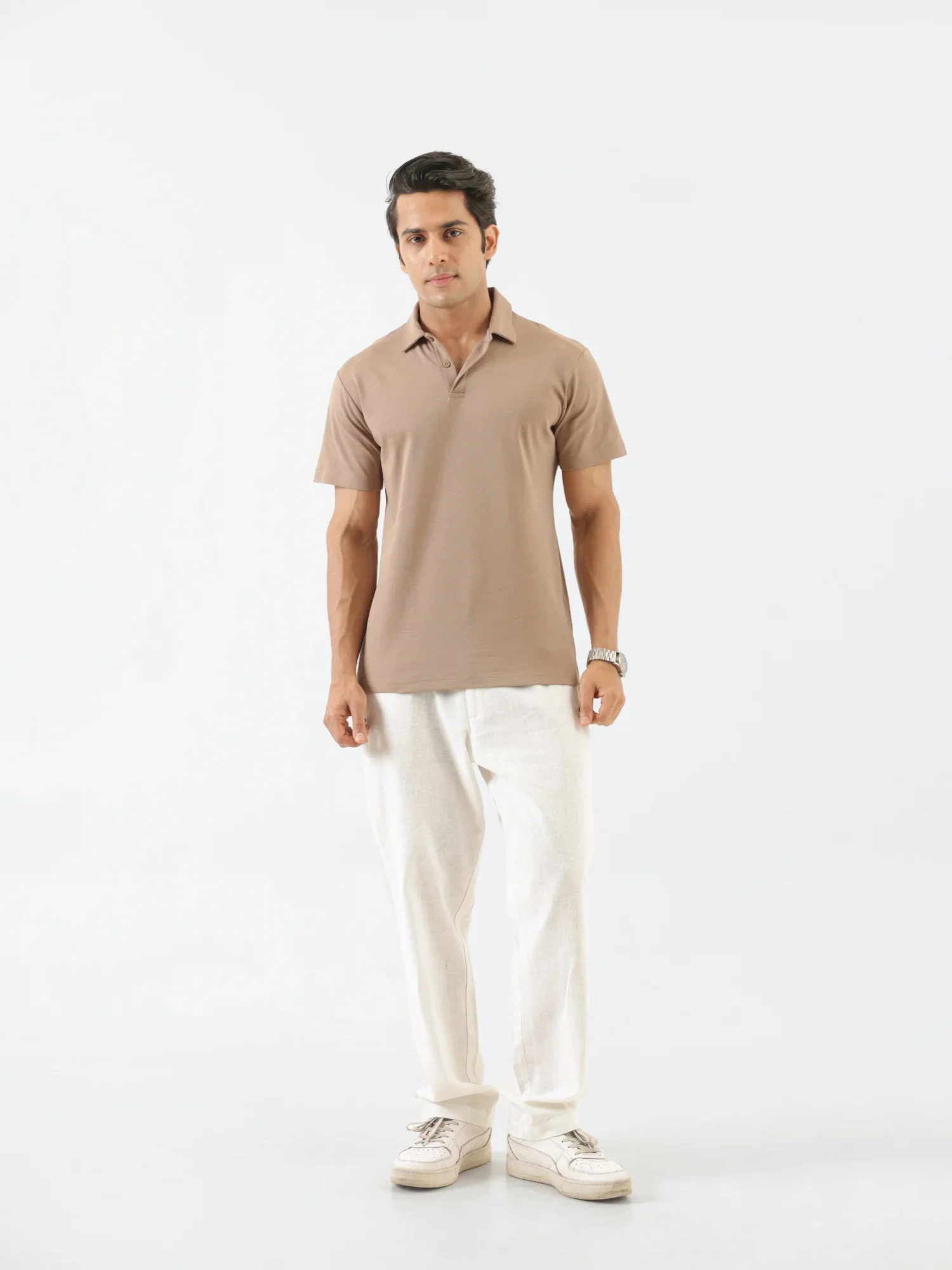 Men Mesa Taupe Polo T-shirt - Image 9