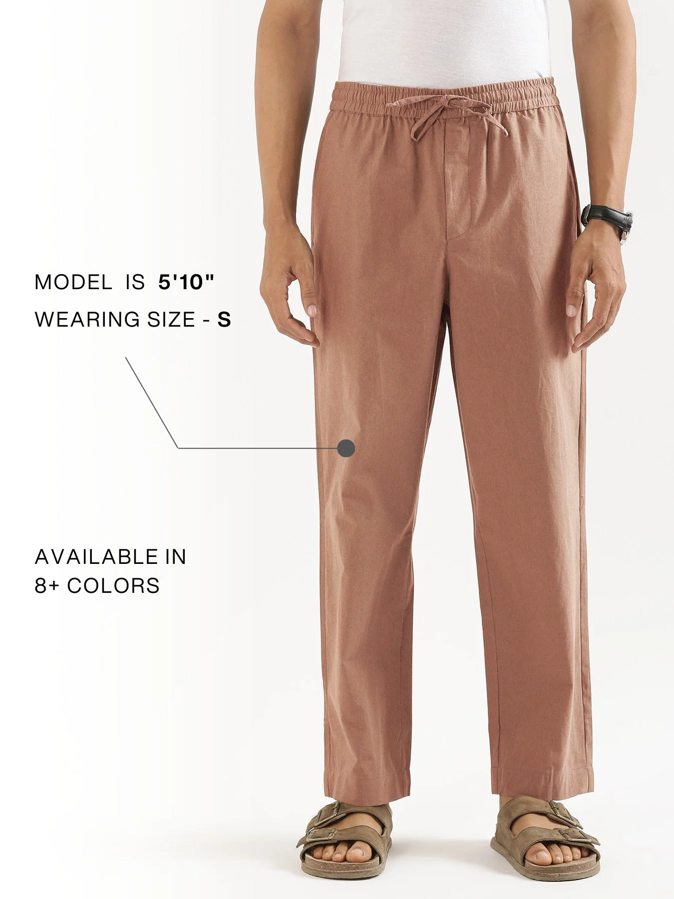 Men Mocha Mousse Cotton Pant - Image 10