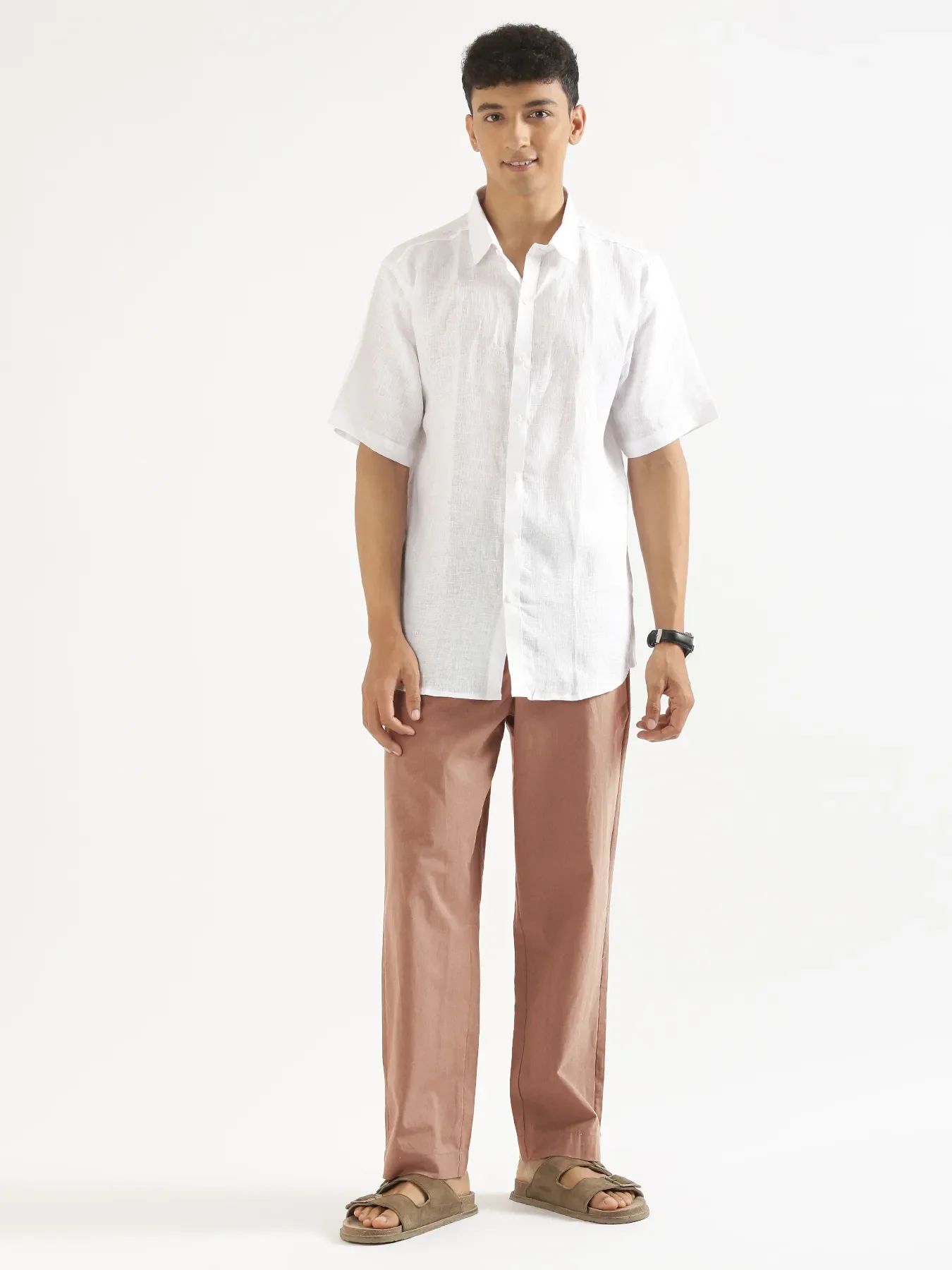 Men Mocha Mousse Cotton Pant - Image 3