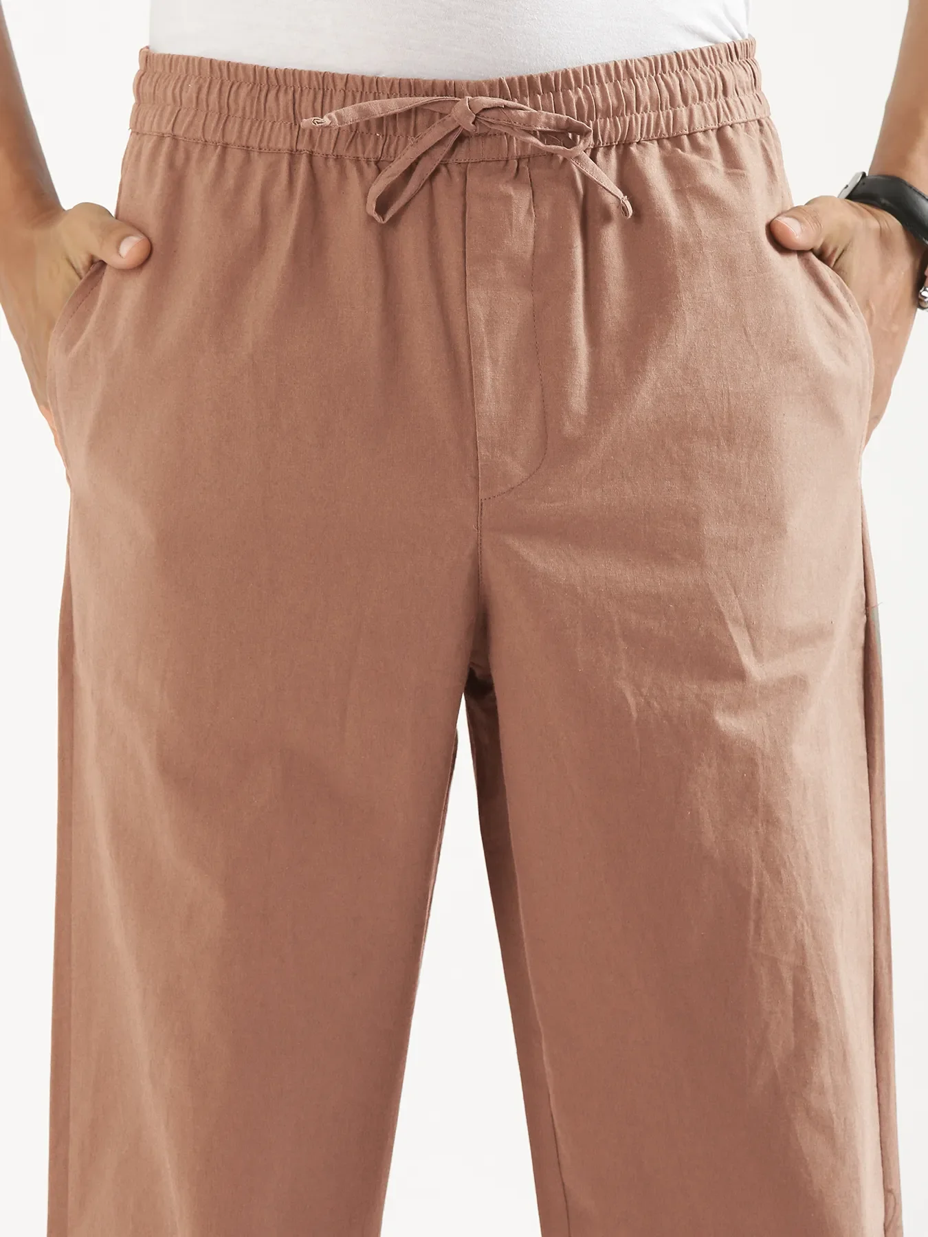 Men Mocha Mousse Cotton Pant - Image 5