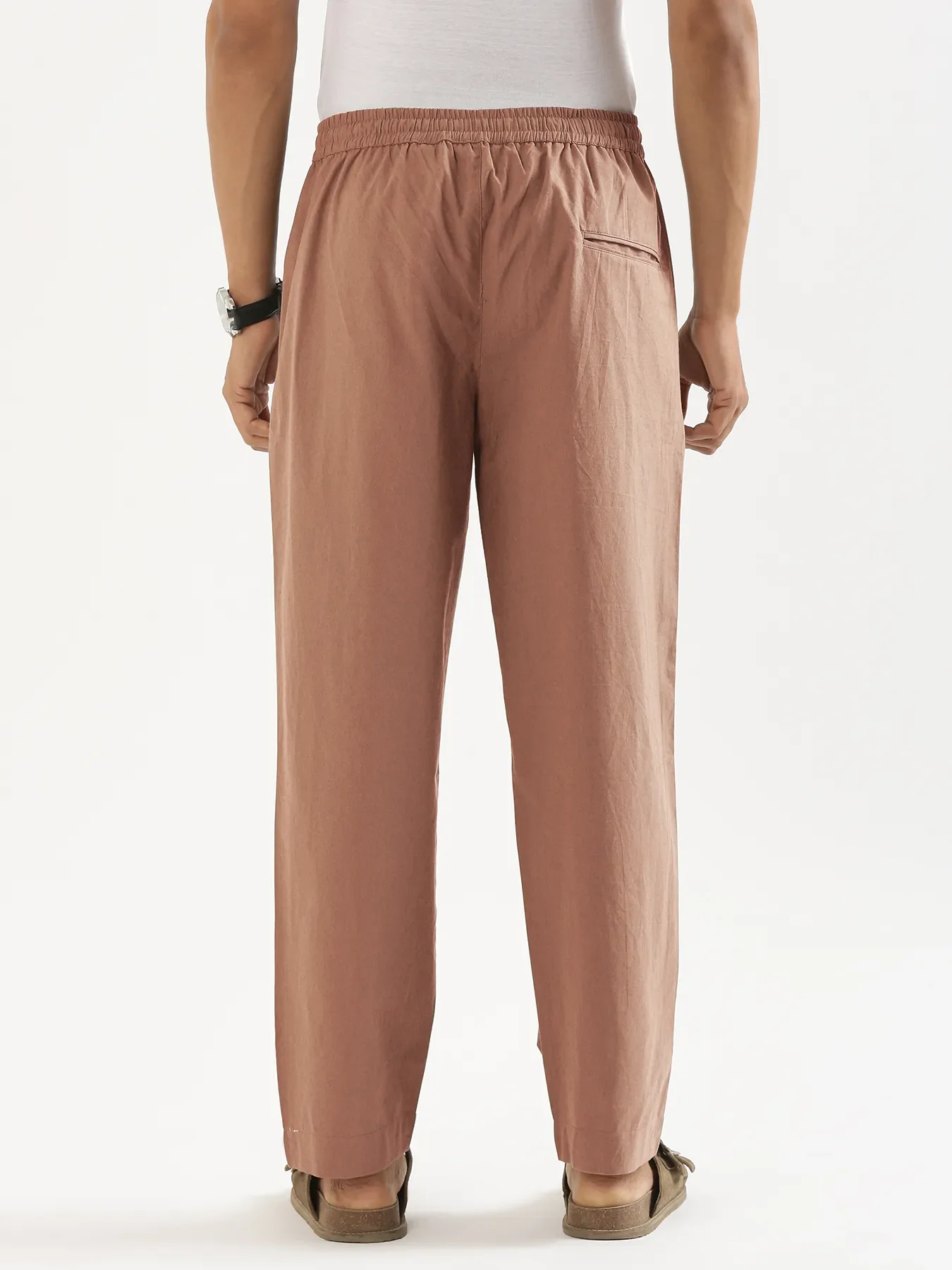 Men Mocha Mousse Cotton Pant - Image 8