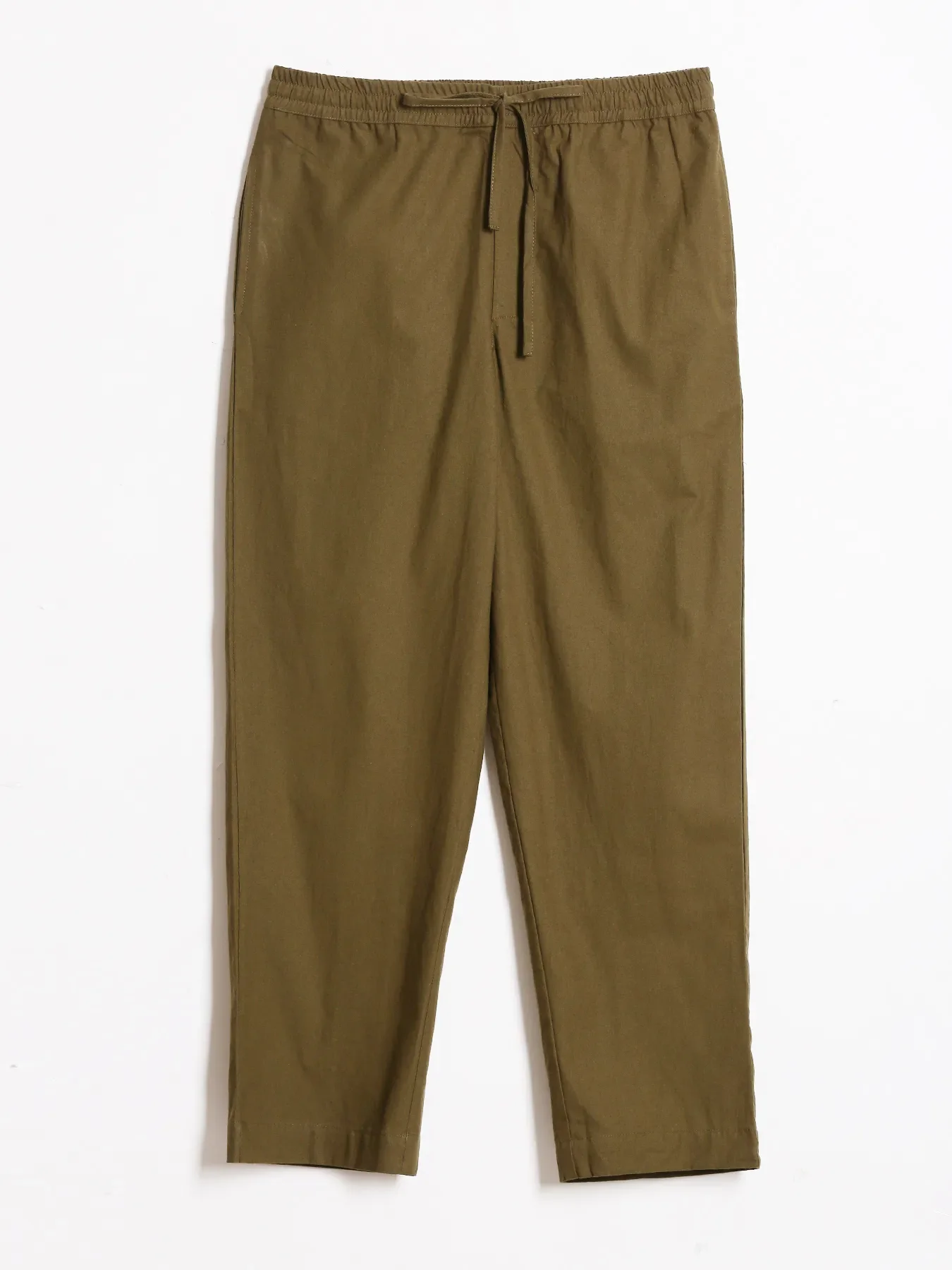 Men Olive Green Cotton Pant - Image 10