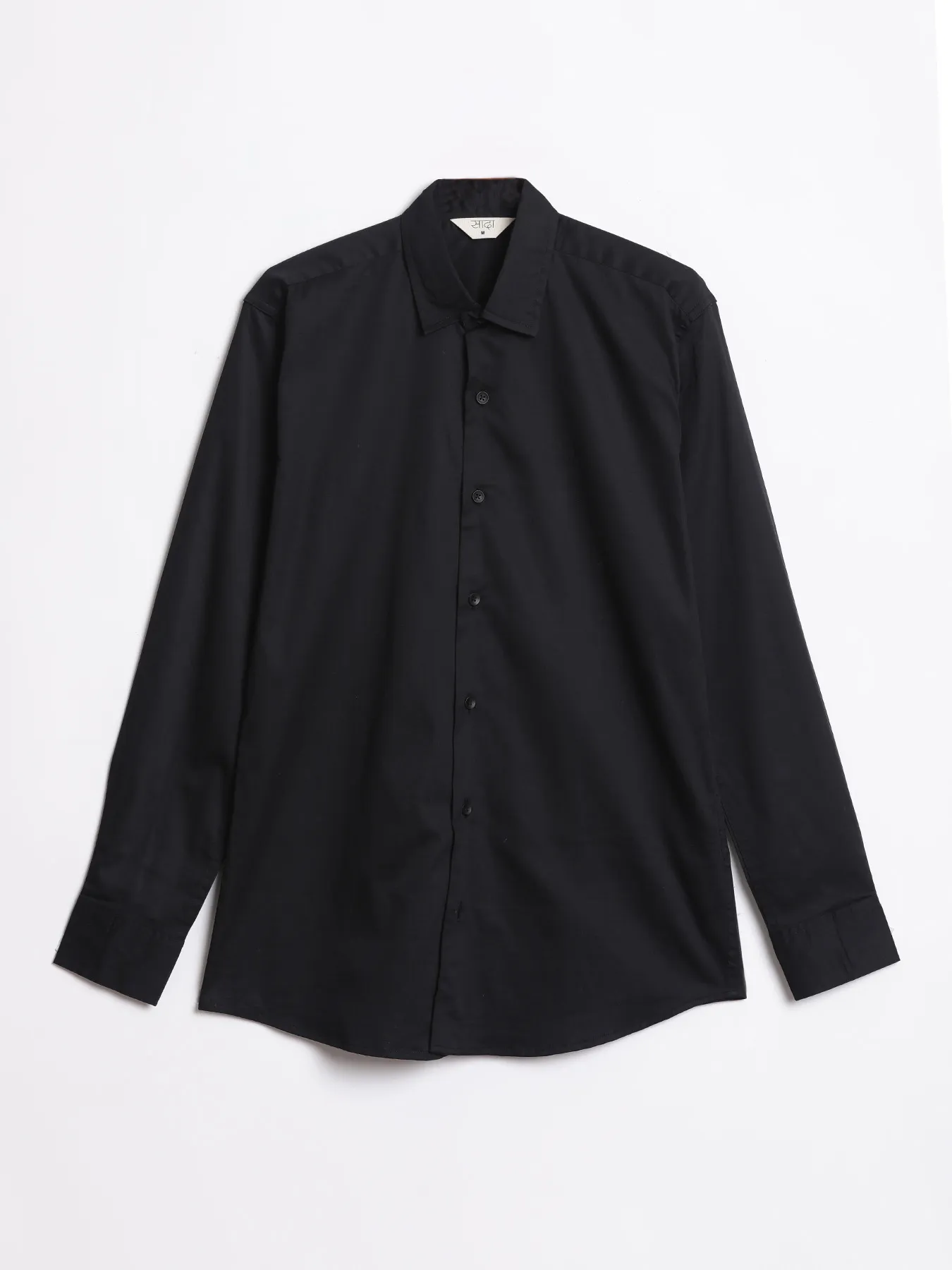 Men Plus Size Black Formal Shirts - Image 5