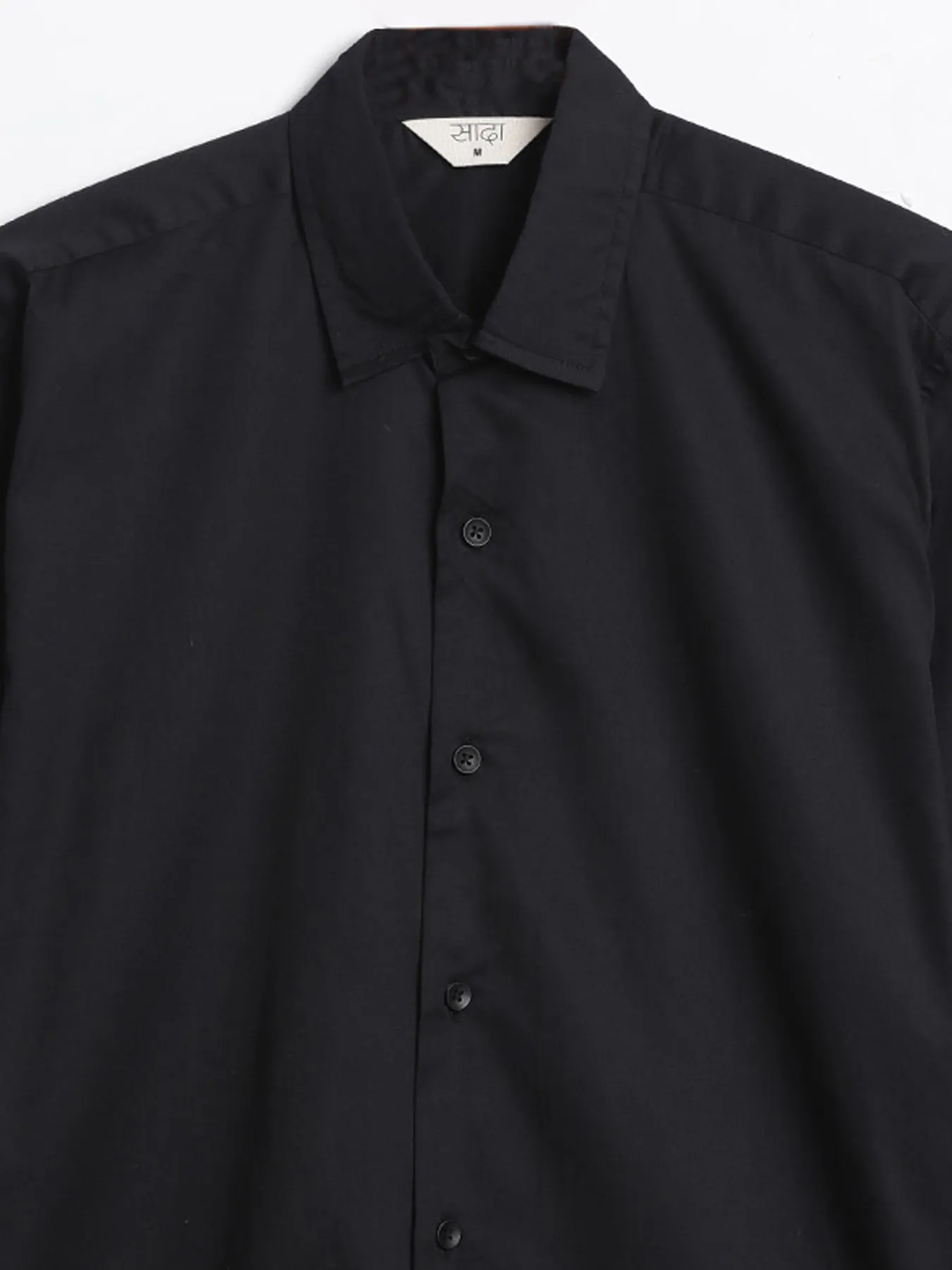Men Plus Size Black Formal Shirts - Image 6