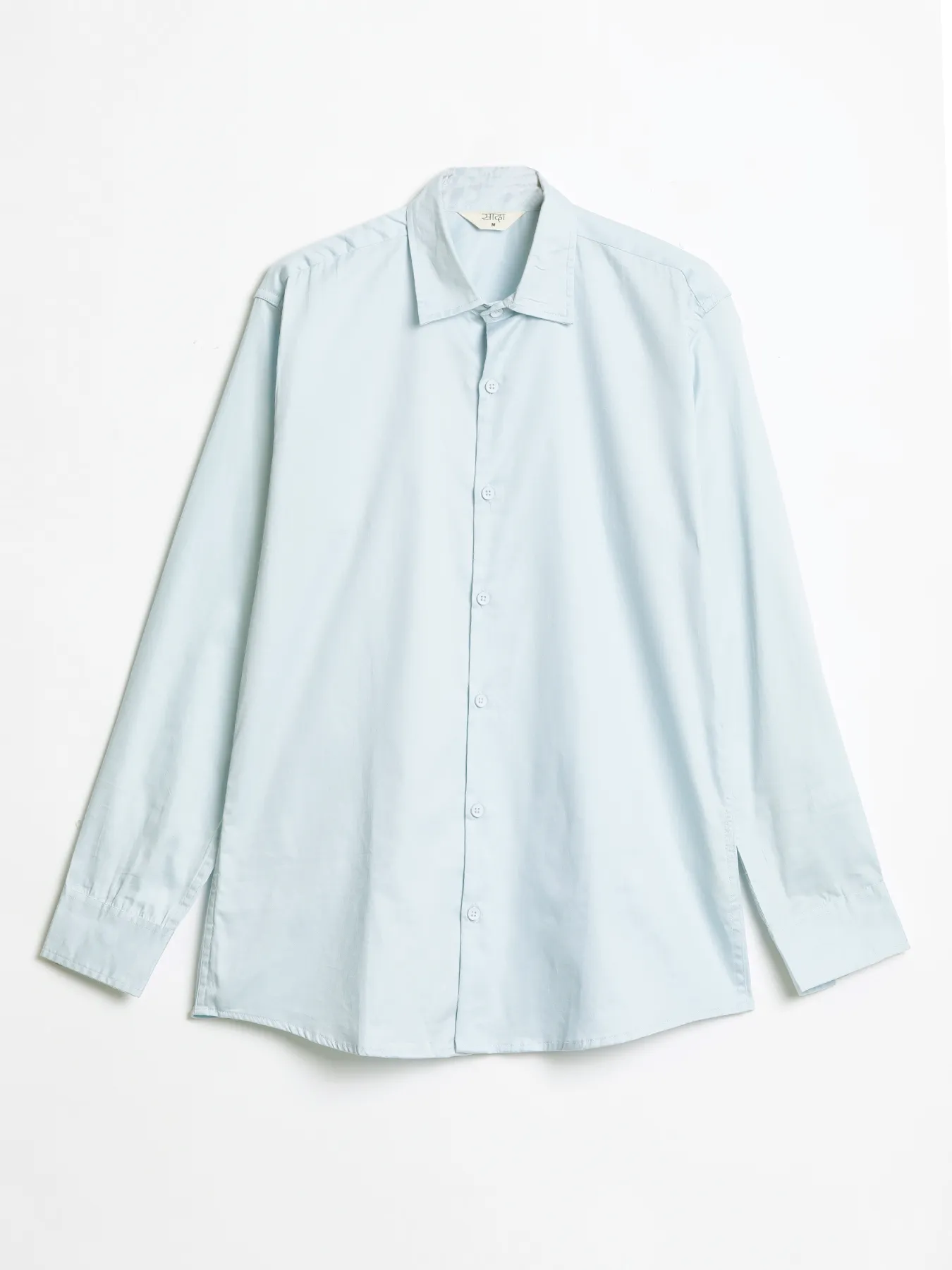 Men Plus Size Light Blue Formal Shirts - Image 4