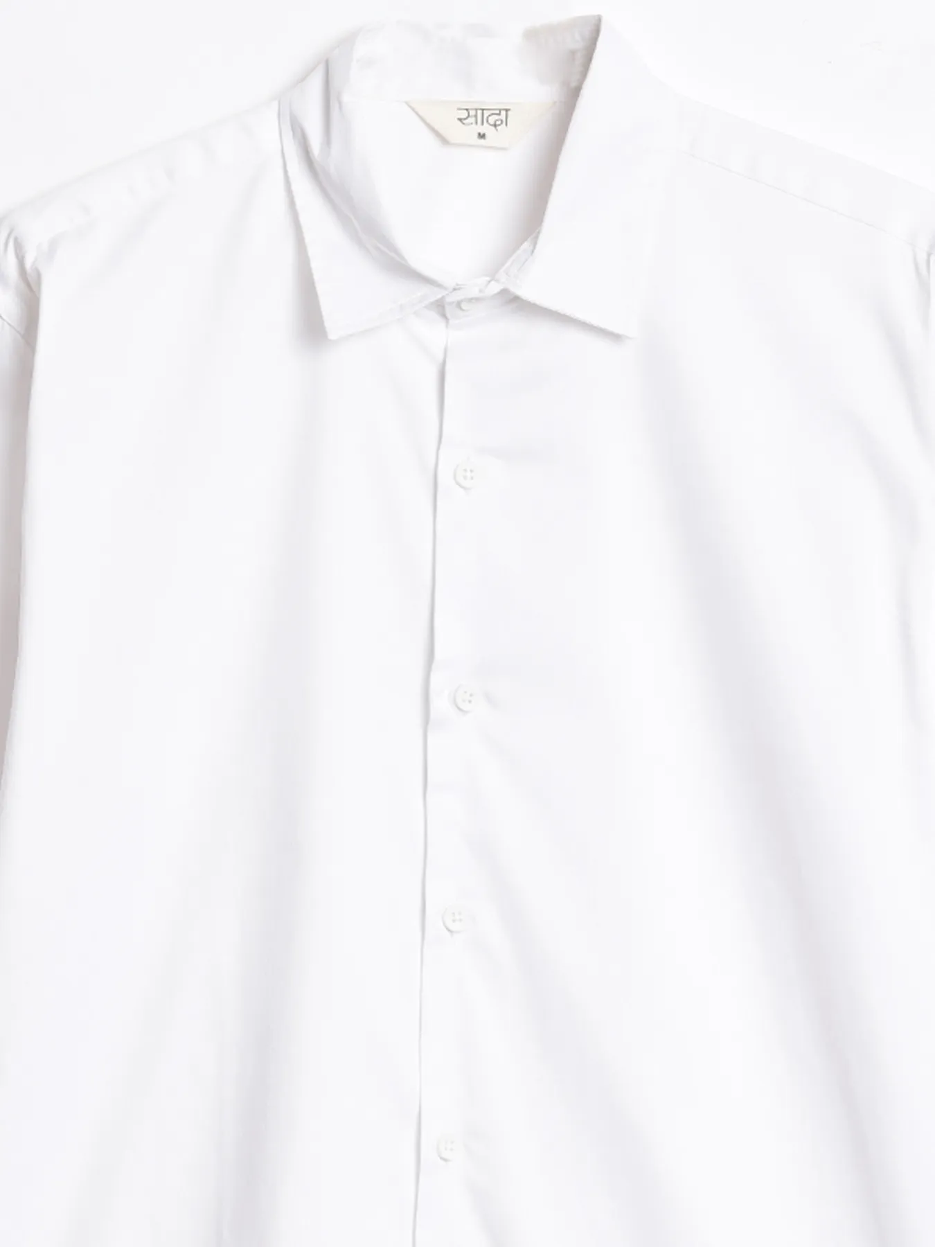 Men Plus Size White Formal Shirts - Image 5