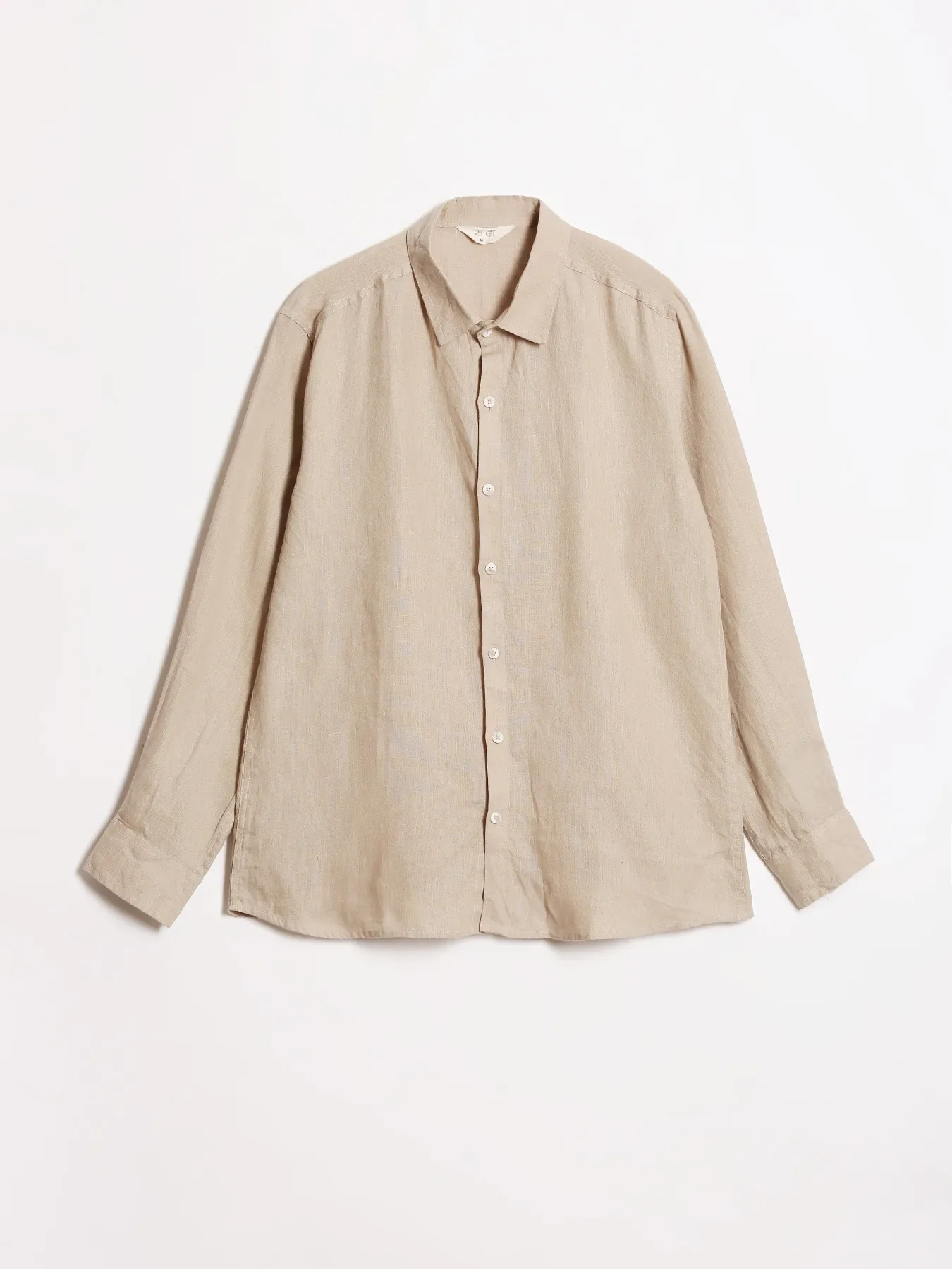 Men Taupe Pure Linen Full Sleeve Shirt - Image 12